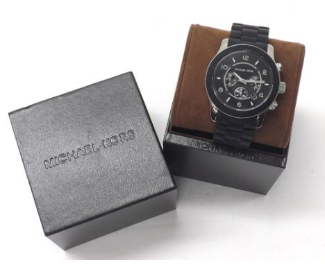 Michael Kors Runway chronograph gentleman's bracelet watch, ref. MK81O7, quartz, 45mm (UTQ322) *Michael Kors box - Condition 