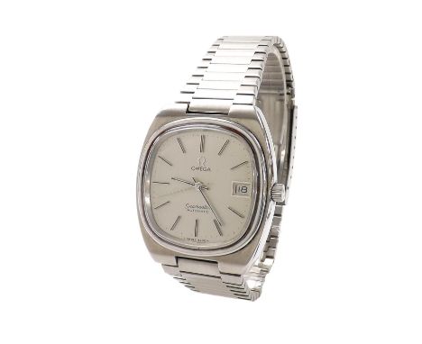 Omega Seamaster automatic stainless steel gentleman's bracelet watch, ref. 166.0207, circa 1979, the silvered dial with baton