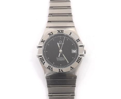 Omega Constellation Chronometer automatic stainless steel gentleman's bracelet watch, circa 1986, serial no. 49538780, Roman 