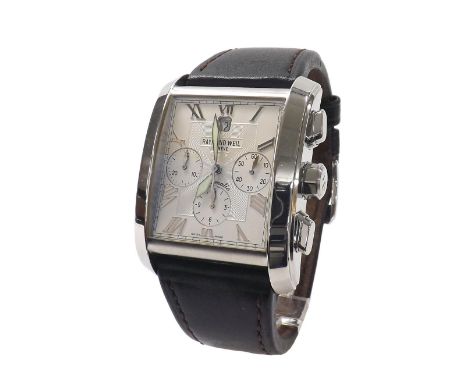 Raymond Weil Don Giovanni chronograph stainless steel automatic gentleman's wristwatch, ref. 4875, serial no. V049380, silver