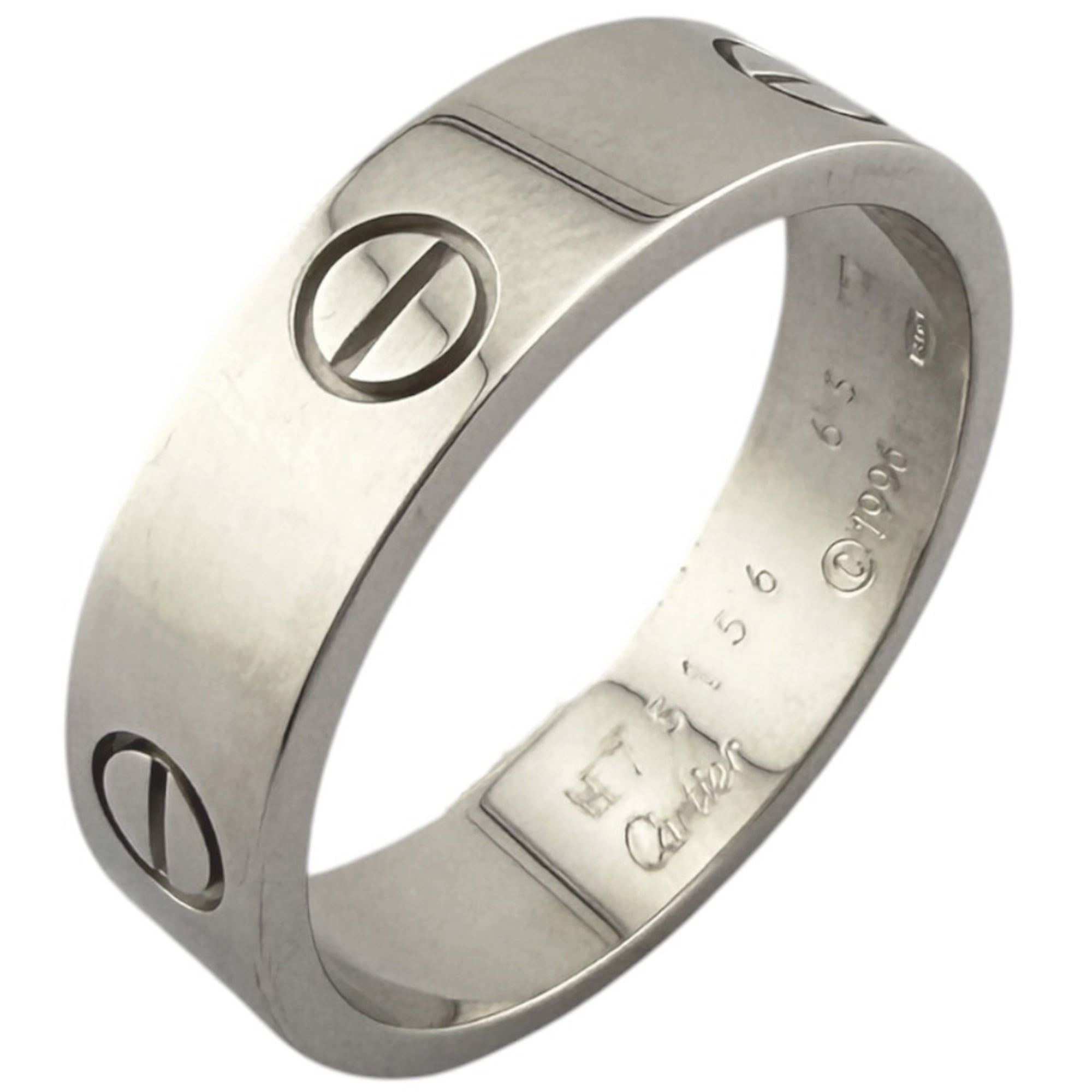 Cartier Love Ring, 2, 18K White Gold, Men\'s and Women\'s, CARTIER
