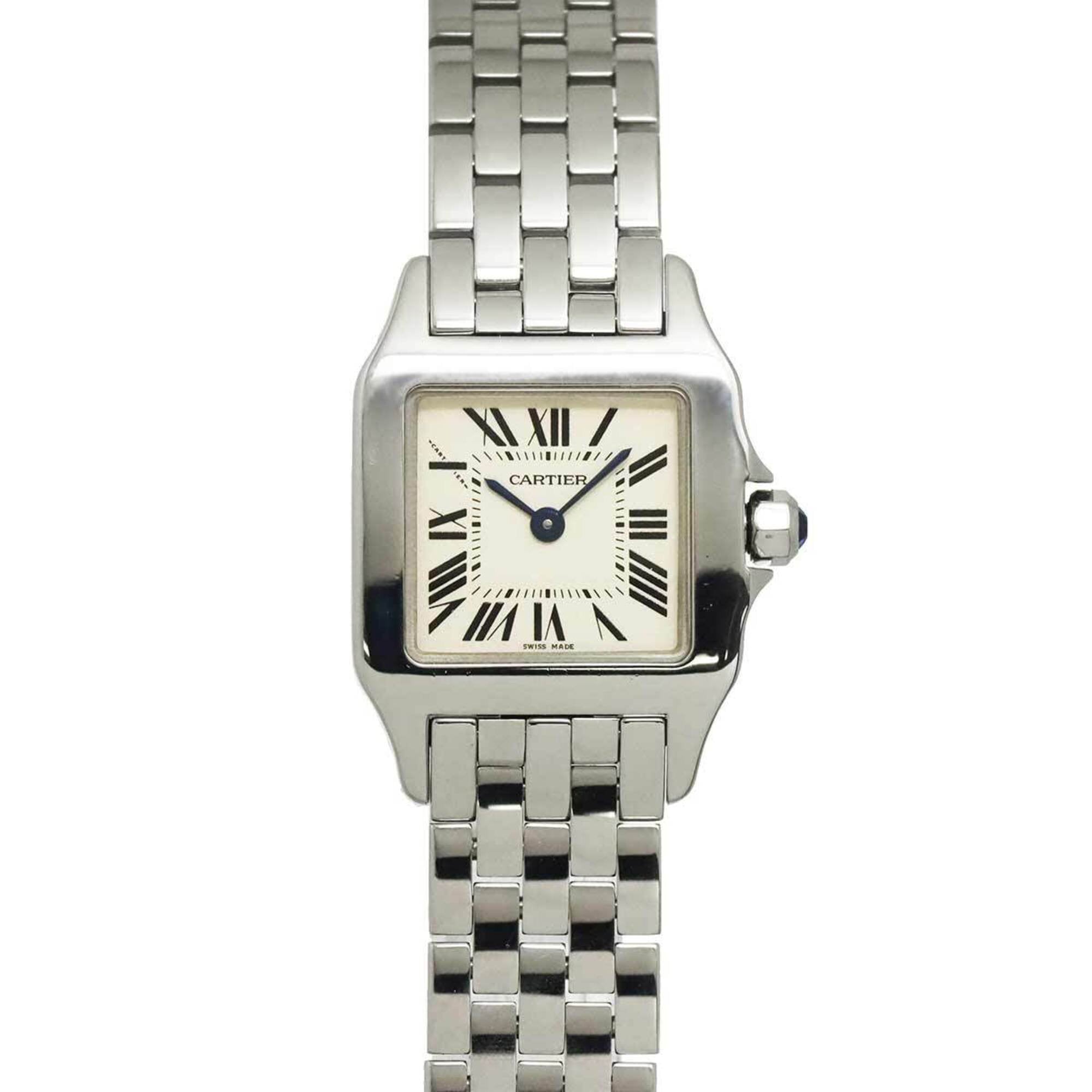 Cartier Santos Demoiselle SM W25064Z5 Women\'s Watch, Ivory, Quartz Watch