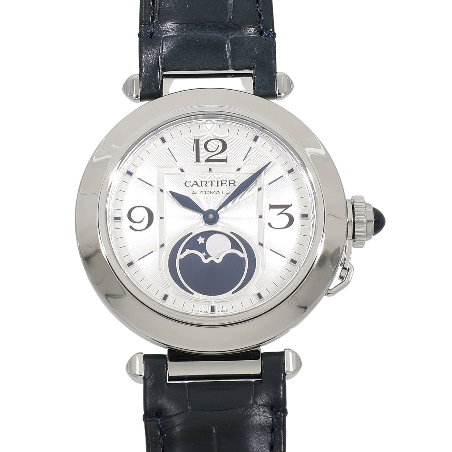 2025 [USED] CARTIER PASHA DE CARTIER MOONPHASE WSPA0030 SILVER Watch Ref: WSPA0030