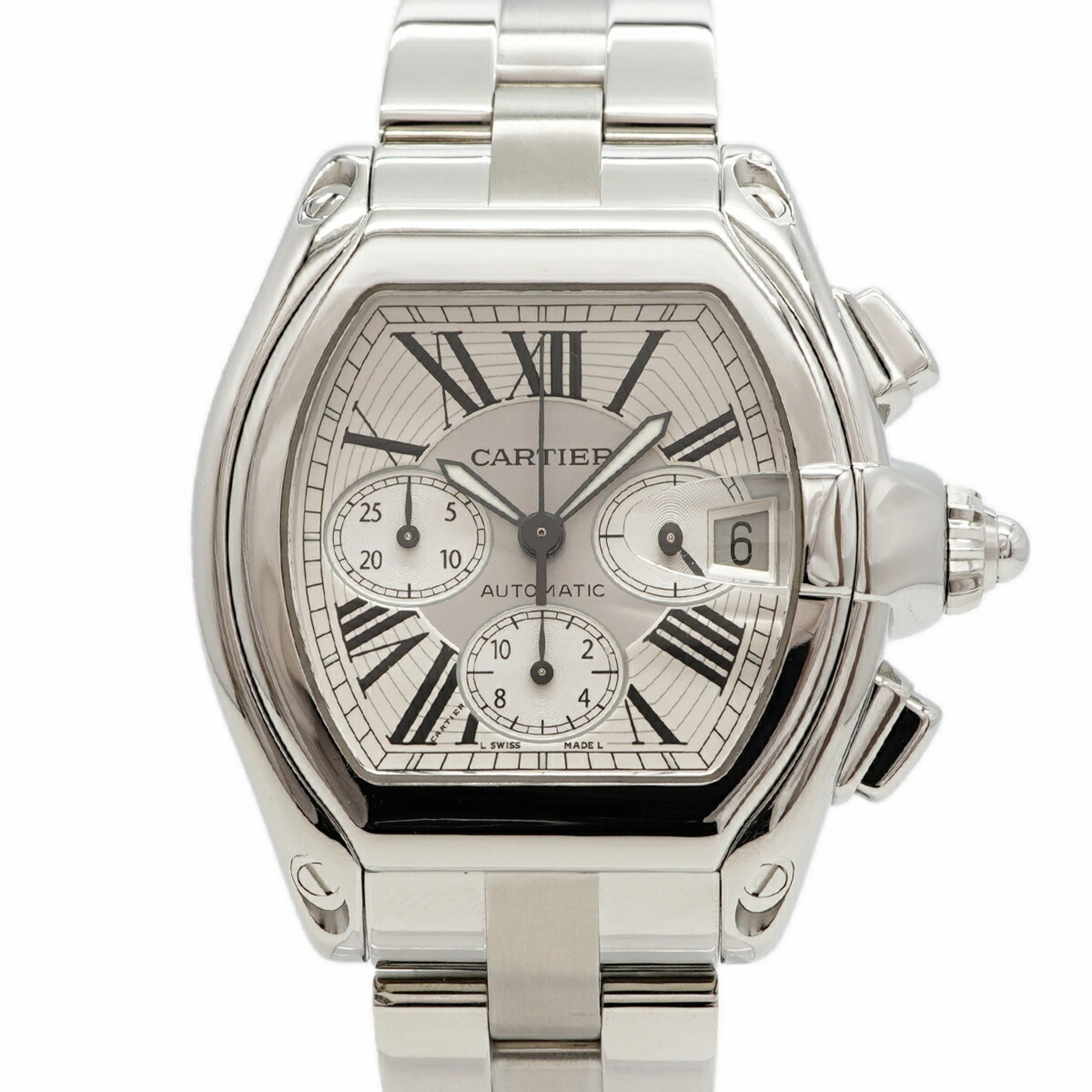Cartier Roadster XL W62019X6 Silver Dial Men\'s Watch