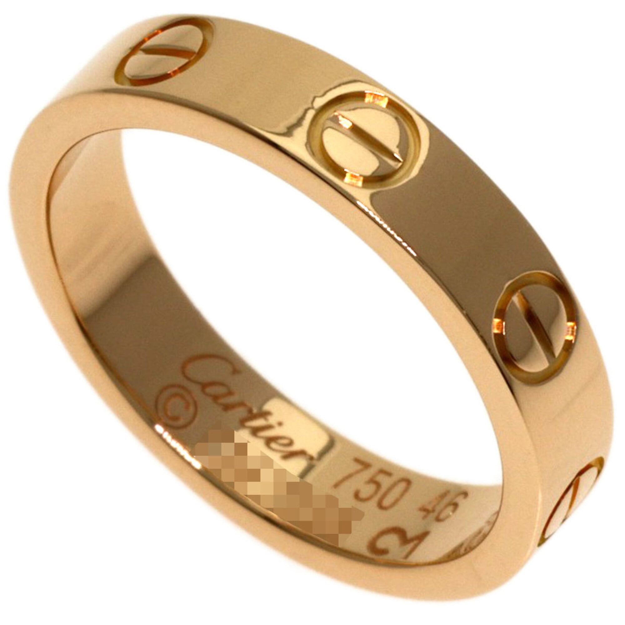 Cartier Mini Love Ring #46, 18K Pink Gold, Women\'s Ring, CARTIER