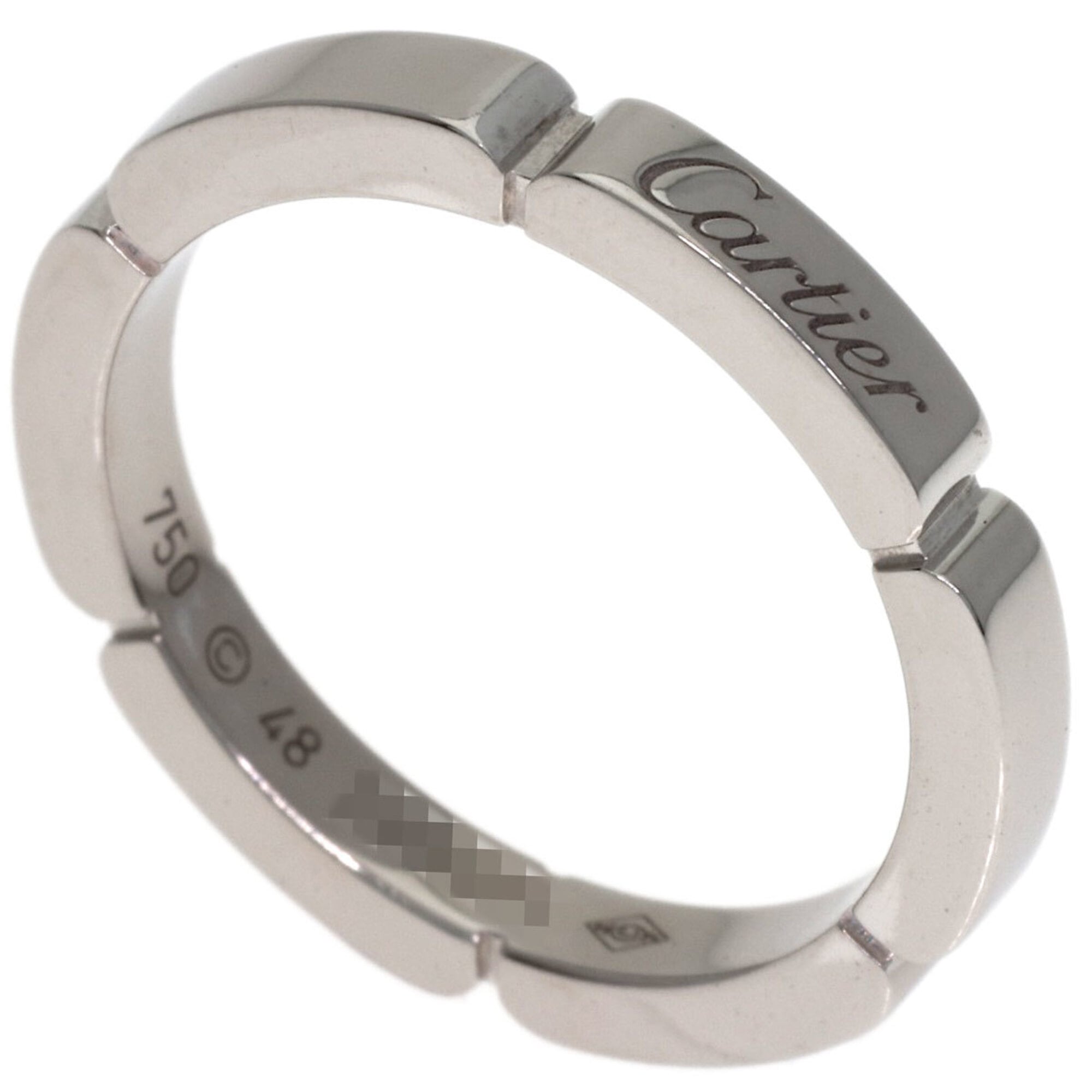 Cartier Maillon Panthère #48 Ring, 18K White Gold, Women\'s (CARTIER)