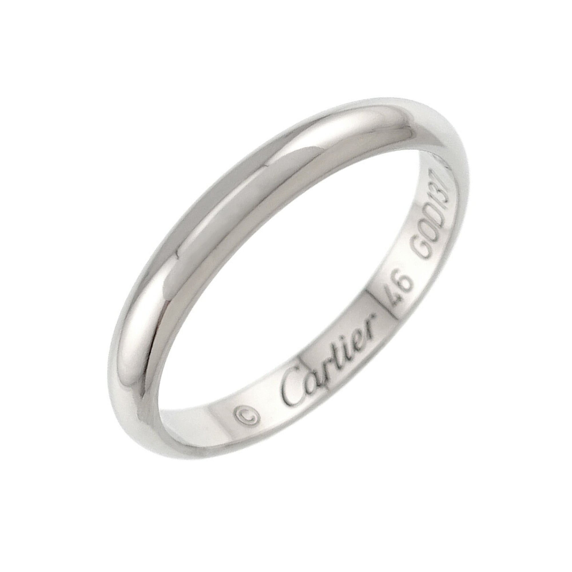 Cartier 1895 Classic #46 Ring, 2.5mm wide, Platinum (Pt)