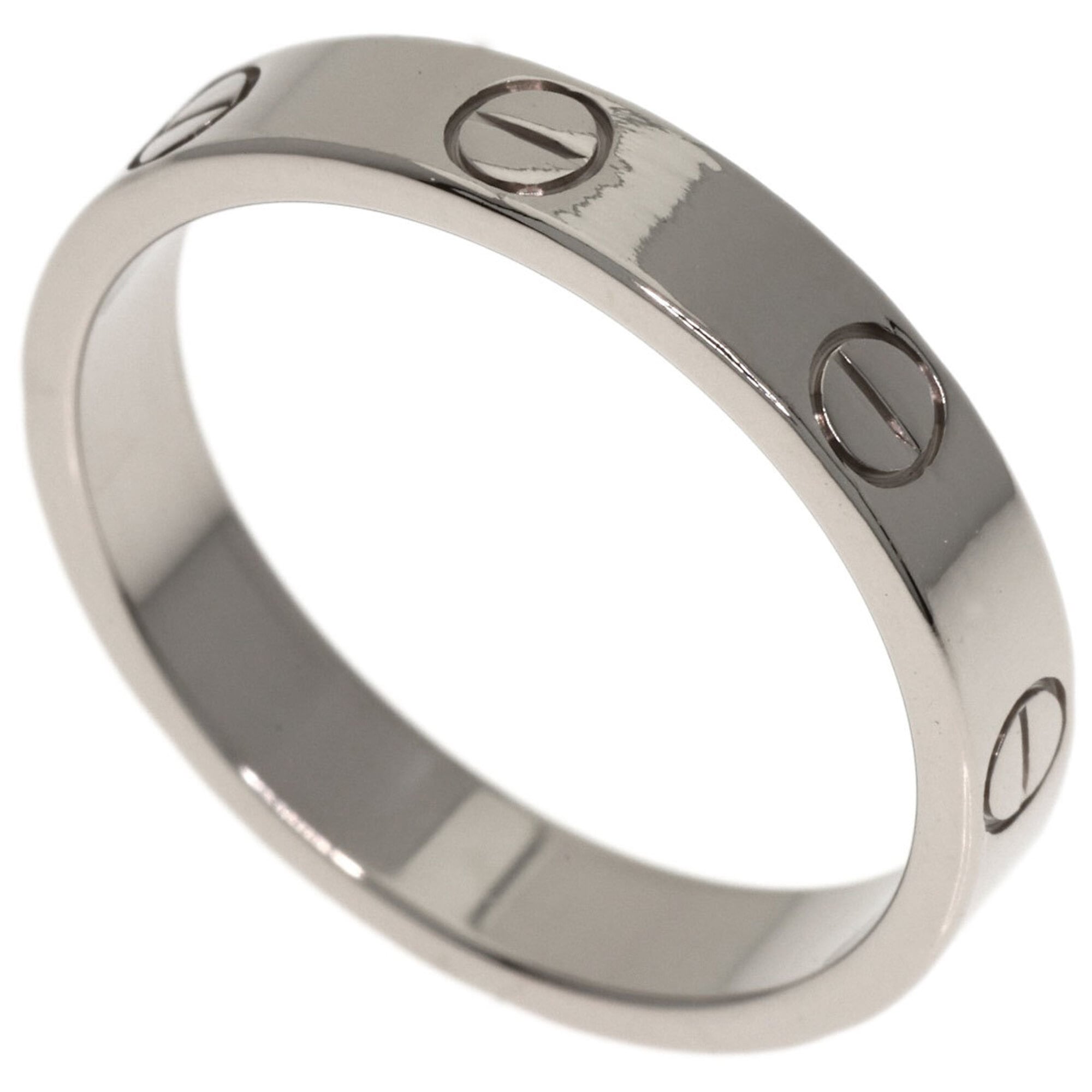 Cartier Mini Love Ring #53, 18K White Gold, Women\'s Ring, CARTIER