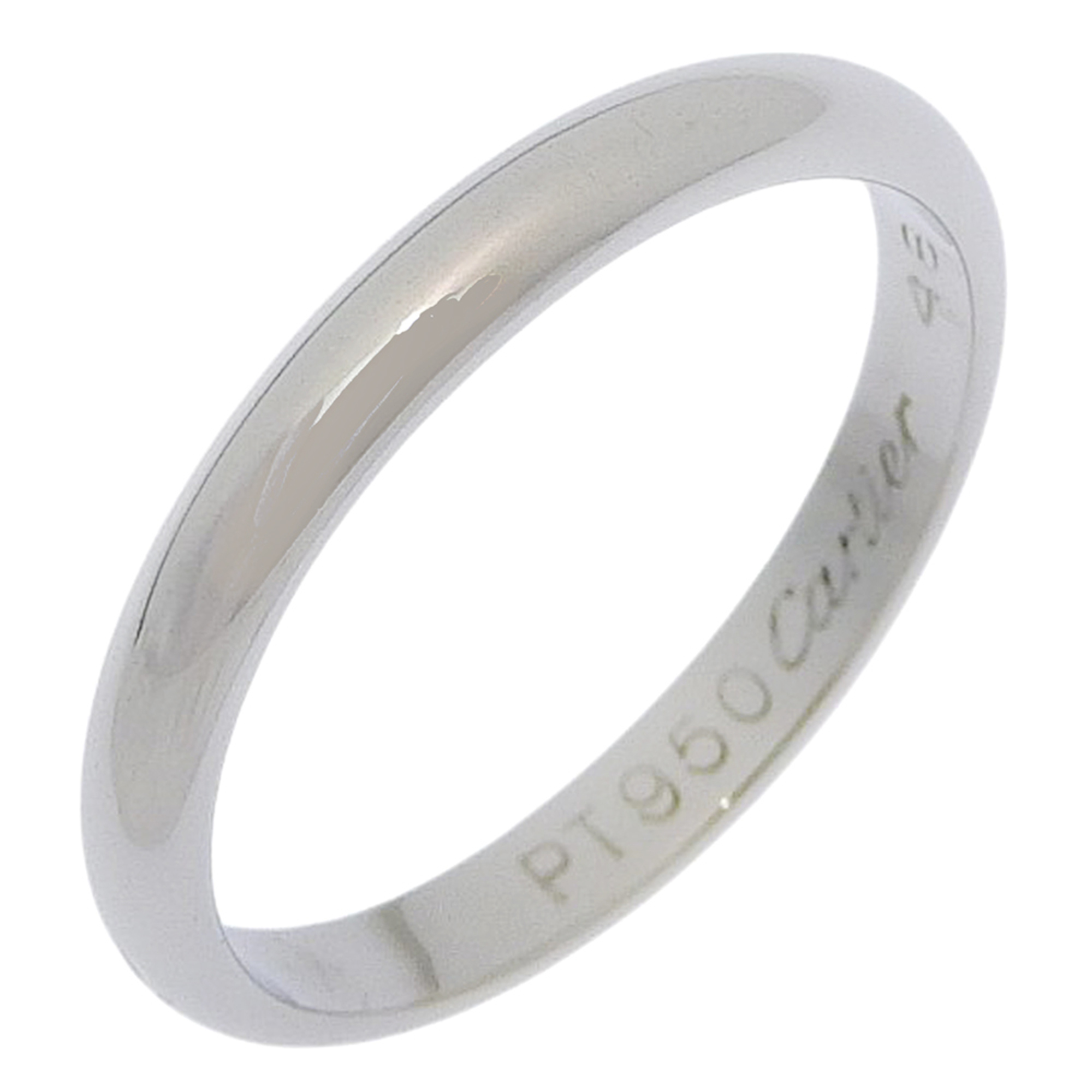 Cartier wedding ring, size 8, made of Pt950 platinum, approximately 2.8g, for women.