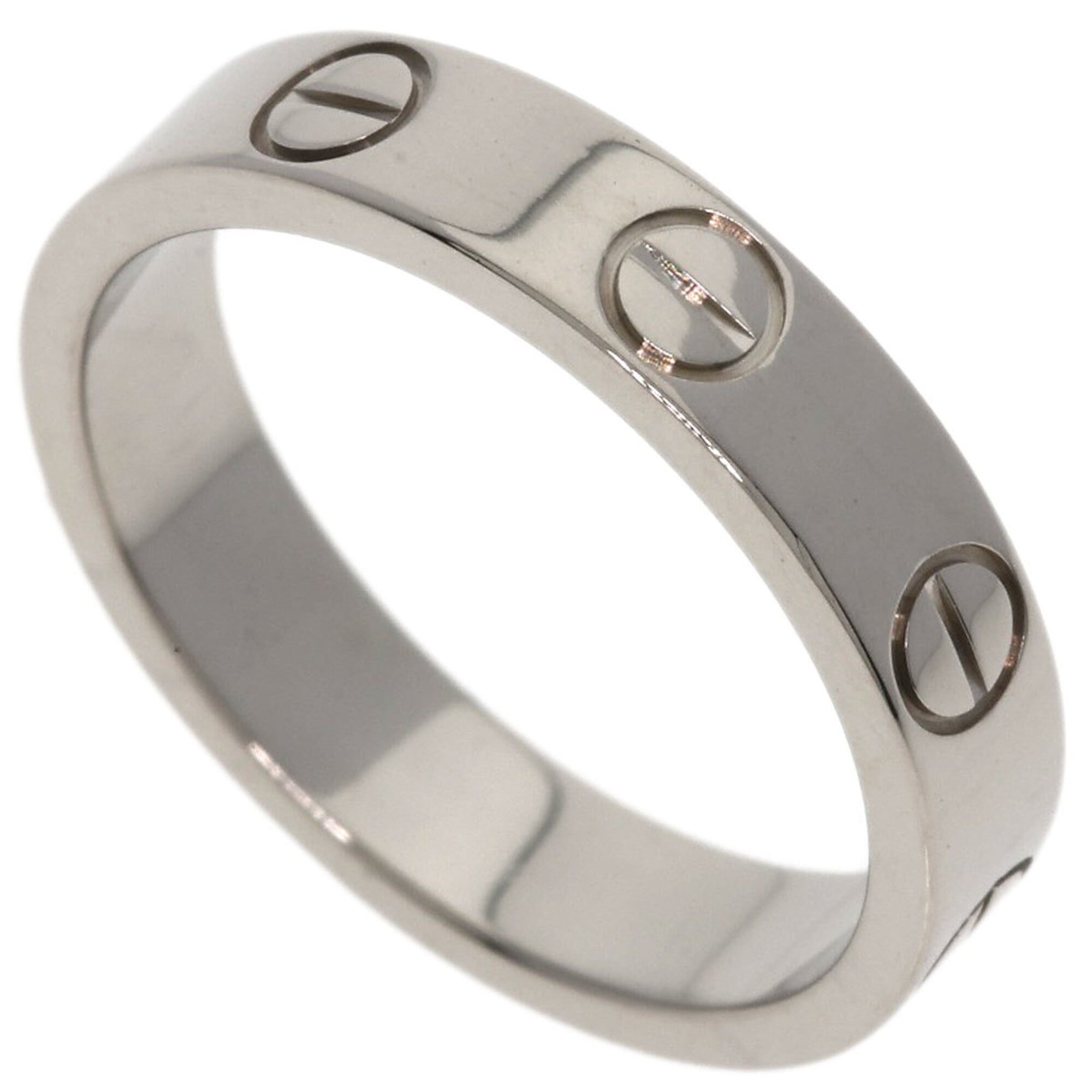 Cartier Mini Love Ring #47, 18K White Gold, Women\'s Ring, CARTIER