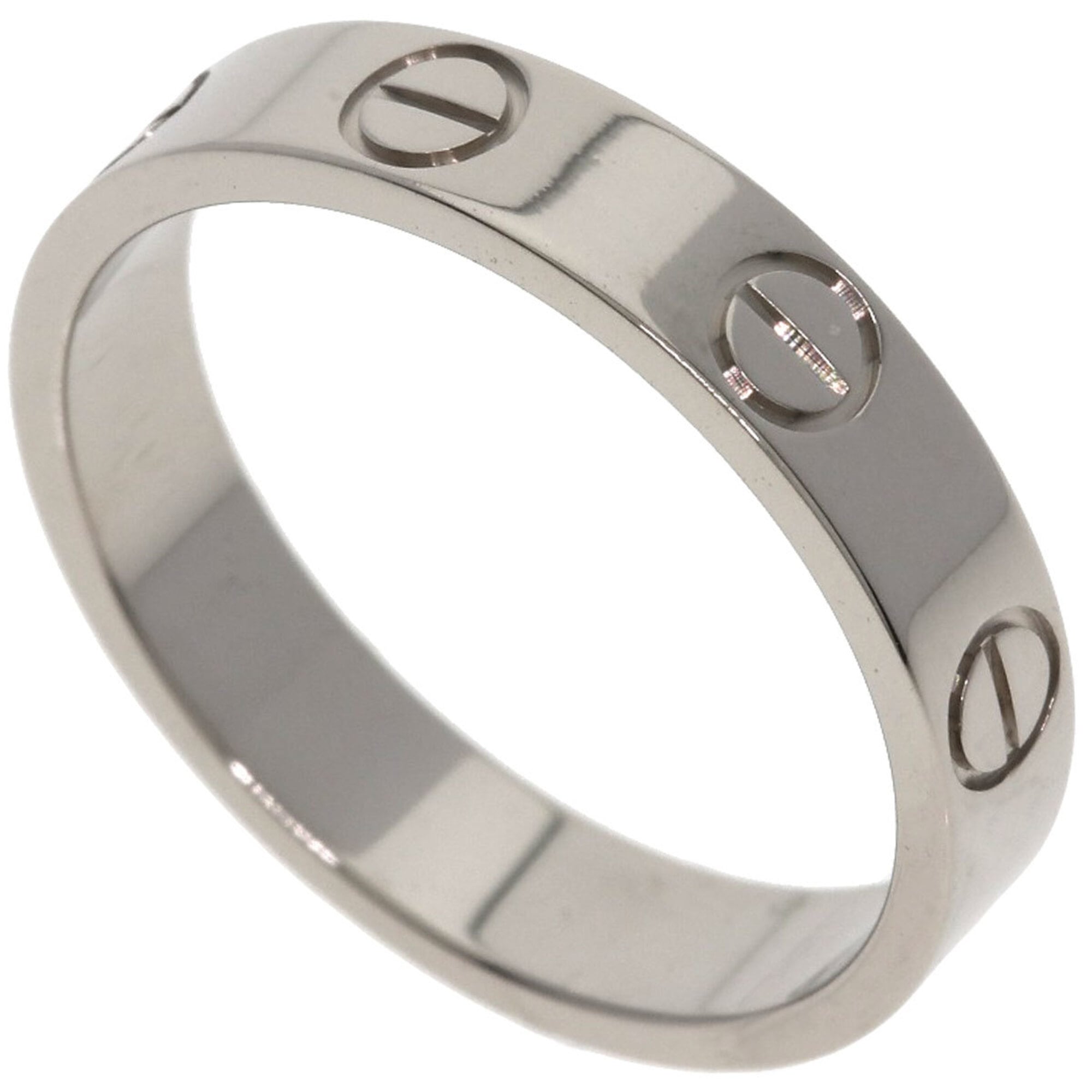 Cartier Mini Love Ring #49, 18K White Gold, Women\'s Ring, CARTIER