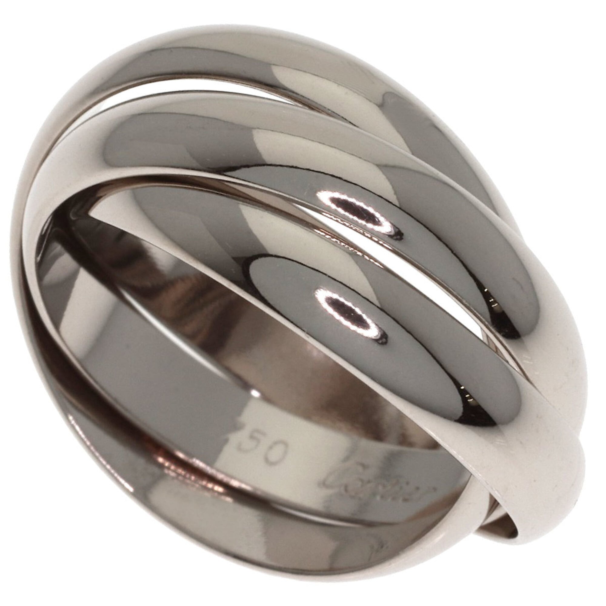 Cartier Trinity #50 Ring, 18K White Gold, Women\'s, CARTIER