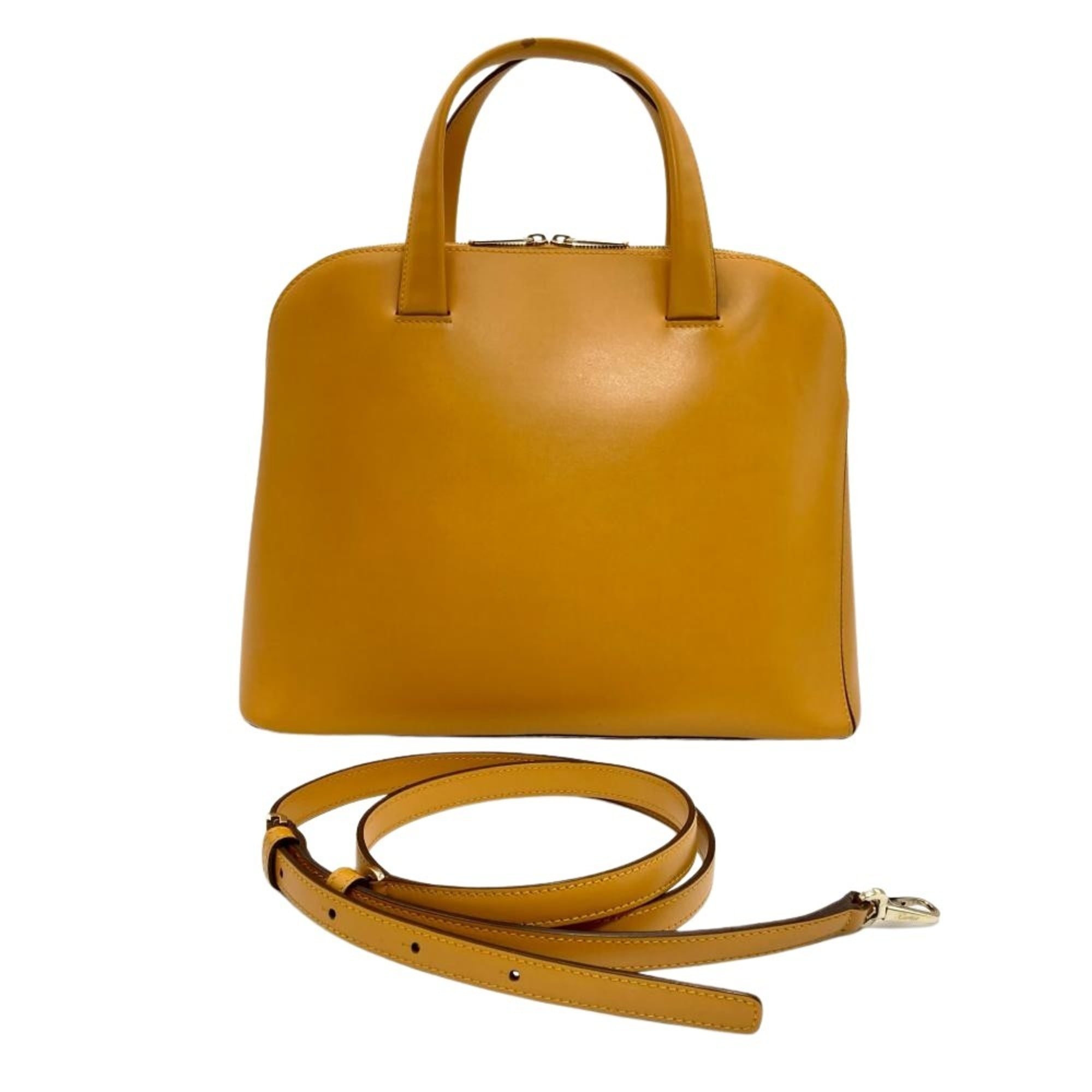 Cartier Must C Handbag Leather Camel Small