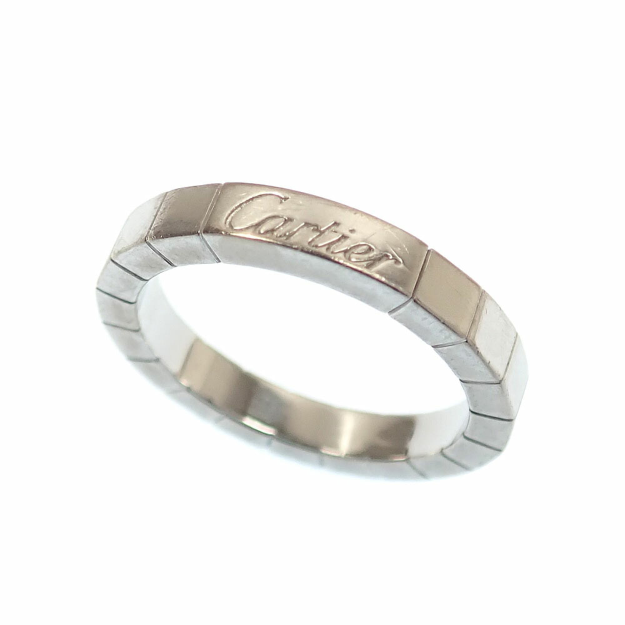 Cartier Lanieres Ring for Women, 18K White Gold, Size 11 (#51), 5.9g, Gold 750.