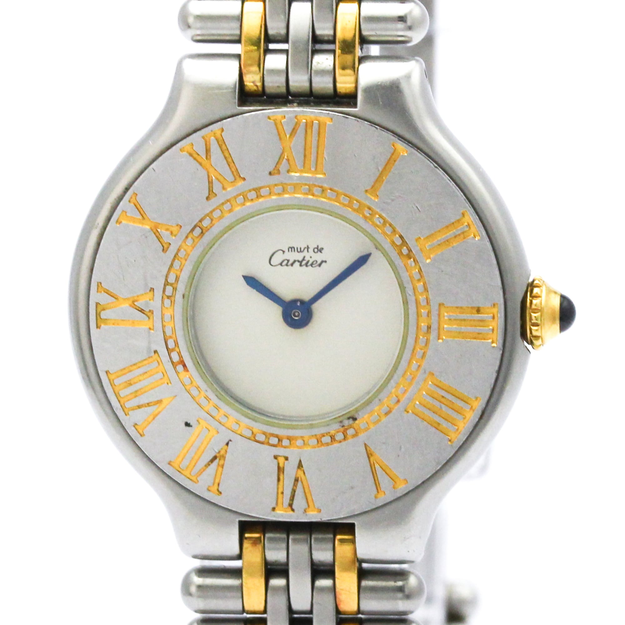 CARTIER Must 21 Gold Plated Steel Quartz Ladies Watch W10051F4