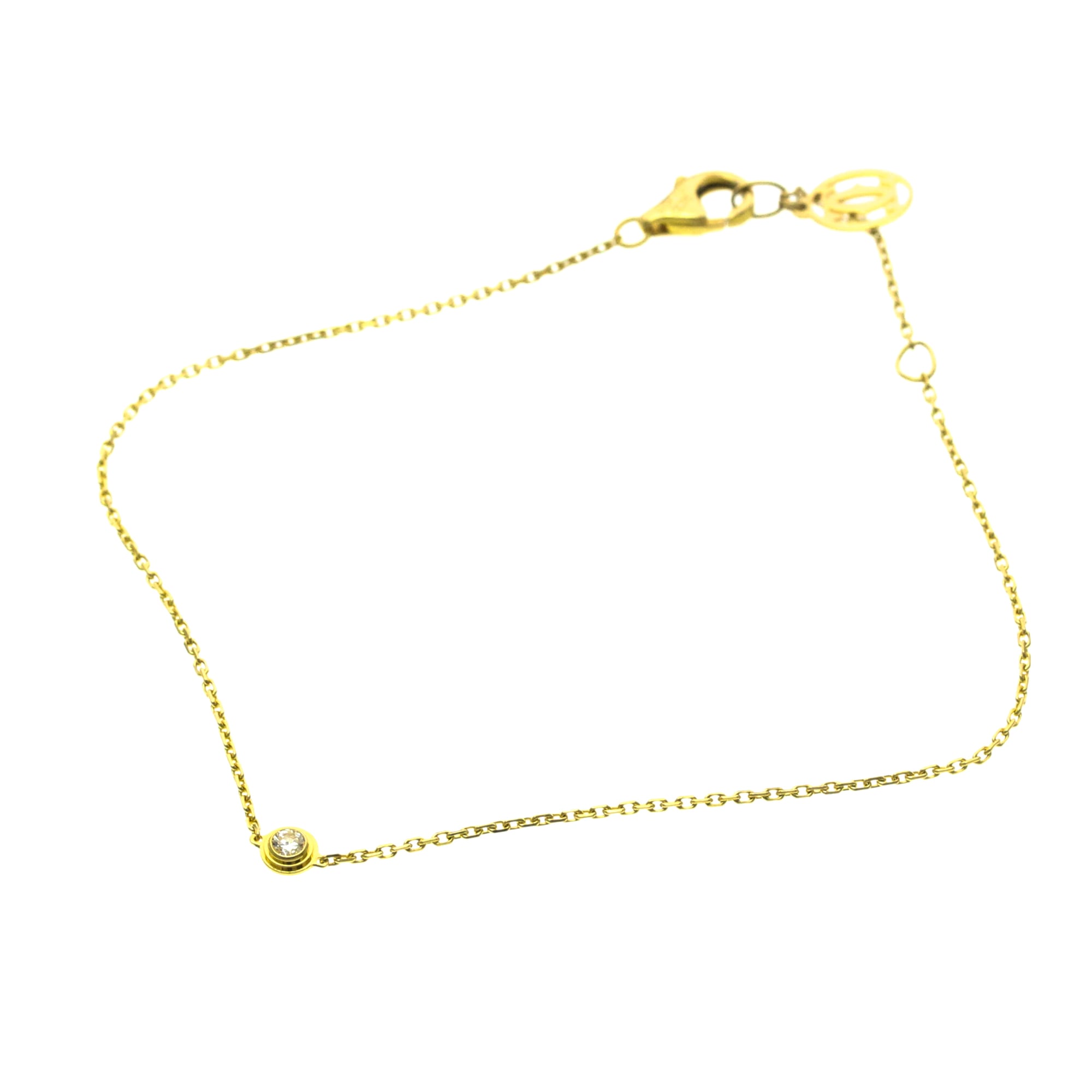 Cartier D\'Amour Diamond Bracelet XS Yellow Gold (18K) Diamond Charm Bracelet Gold