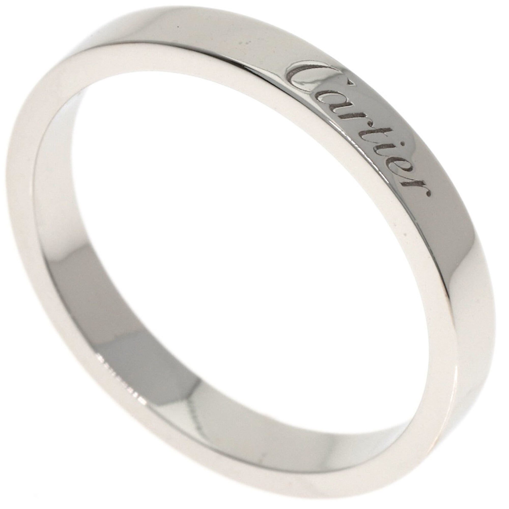 Cartier C de #57 Ring, Platinum PT950, Women\'s, CARTIER