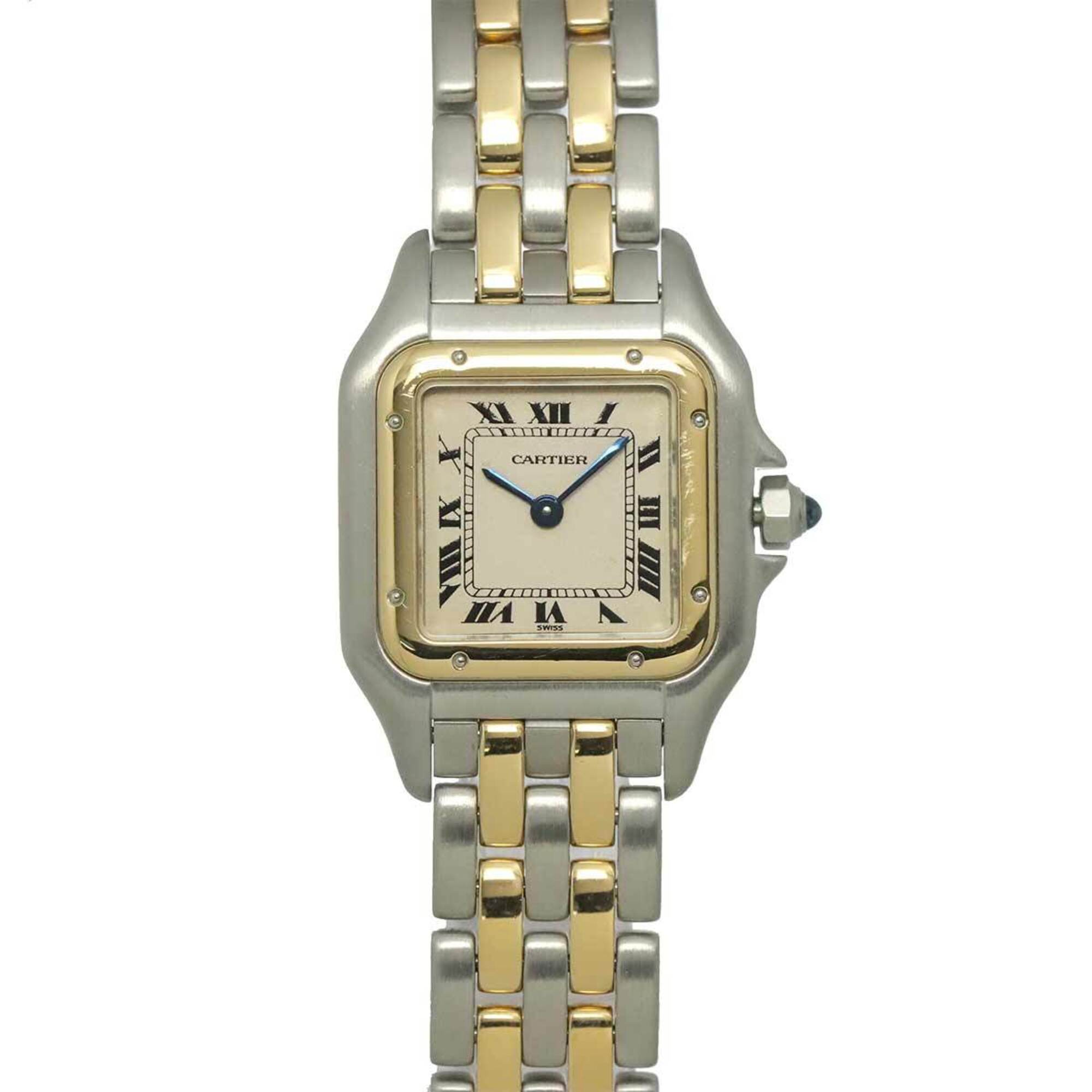 Cartier Panthère SM 2-Row Two-Tone Ladies\' Watch, Ivory Yellow Gold Quartz