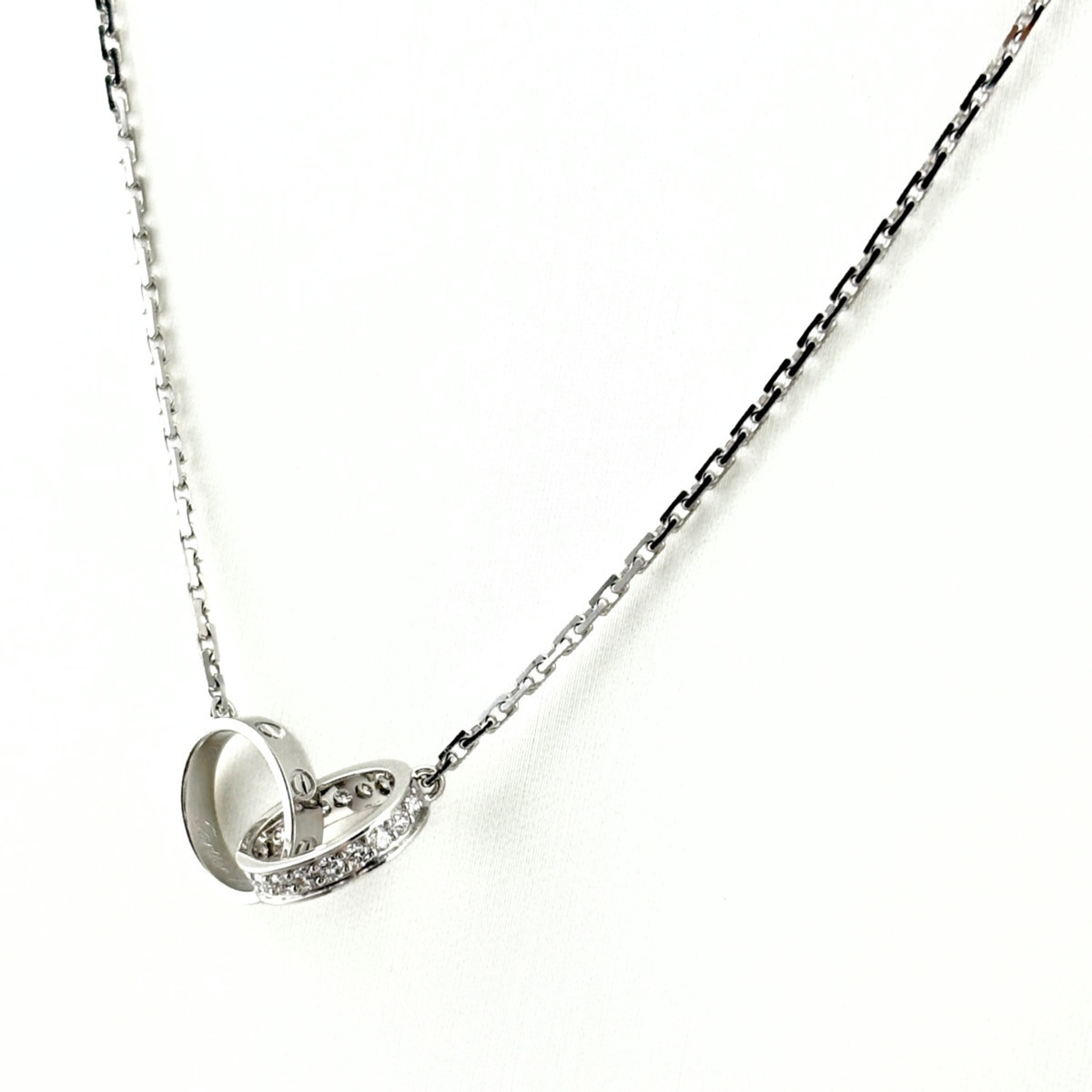 Cartier Baby Love Diamond Necklace, Melee Pendant 750 Diamond, Women\'s