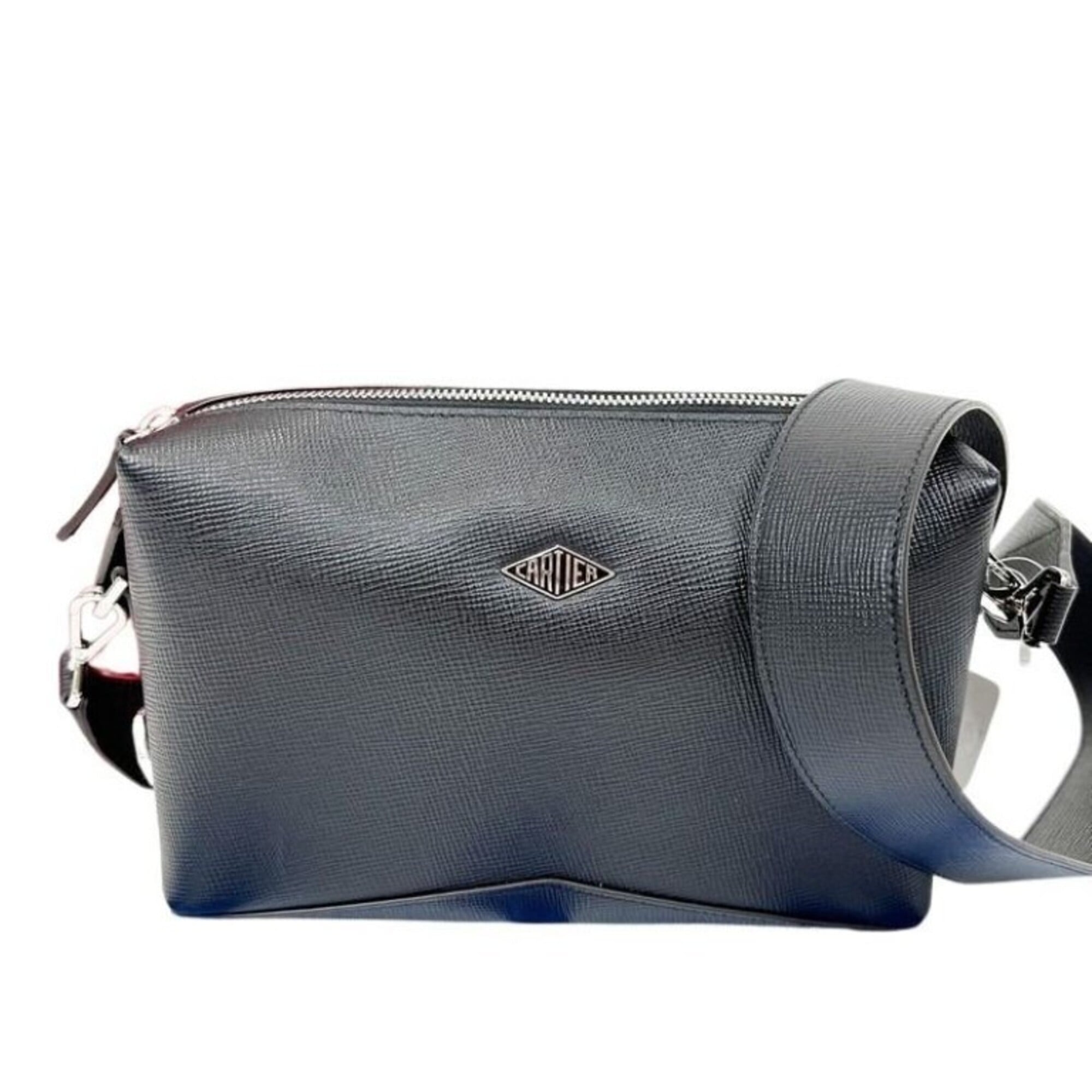 Cartier shoulder bag, Losange CRL1002550, black leather, for men and women.