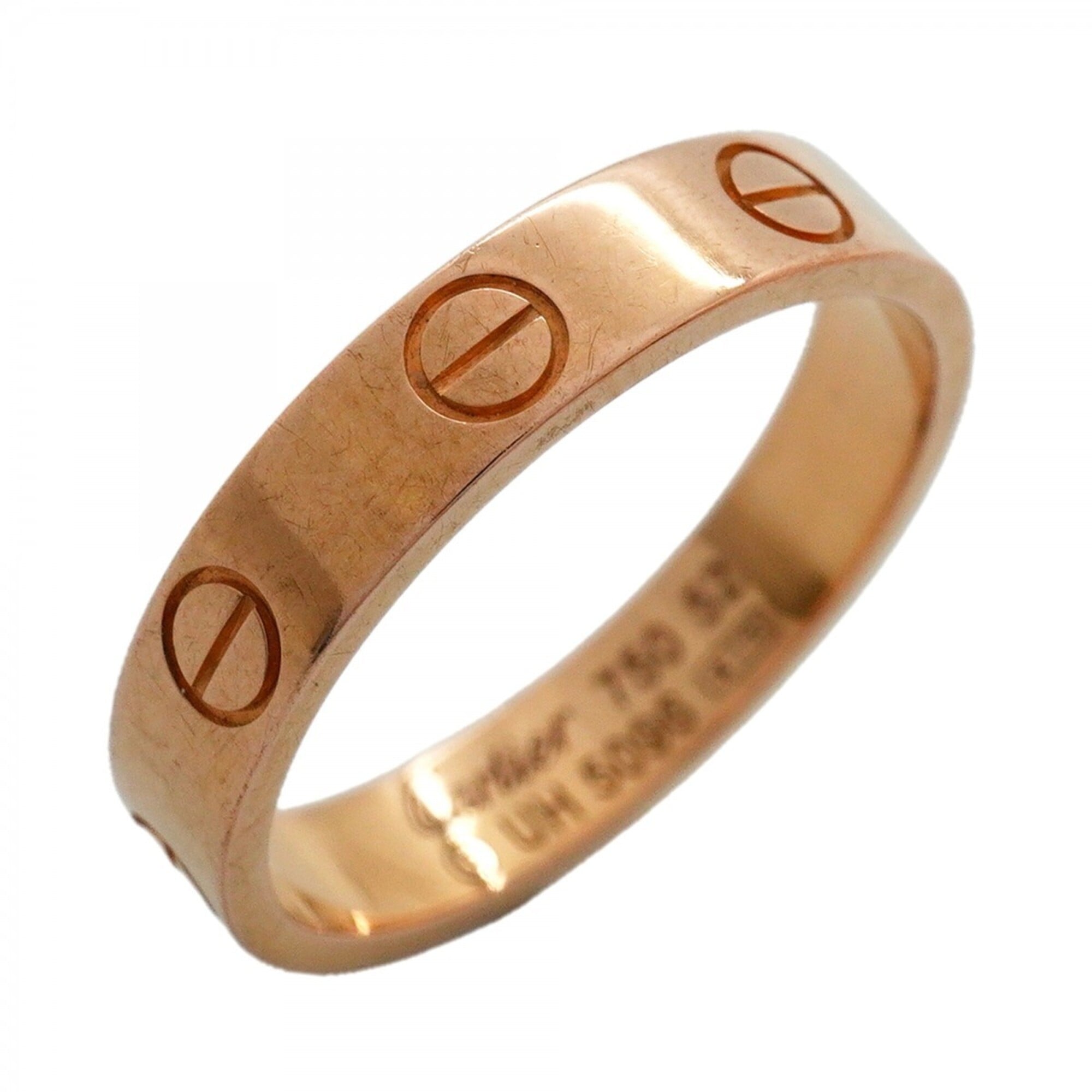 Cartier Mini Love Ring, 18K Pink Gold, Size 52, Ladies\', P3127456