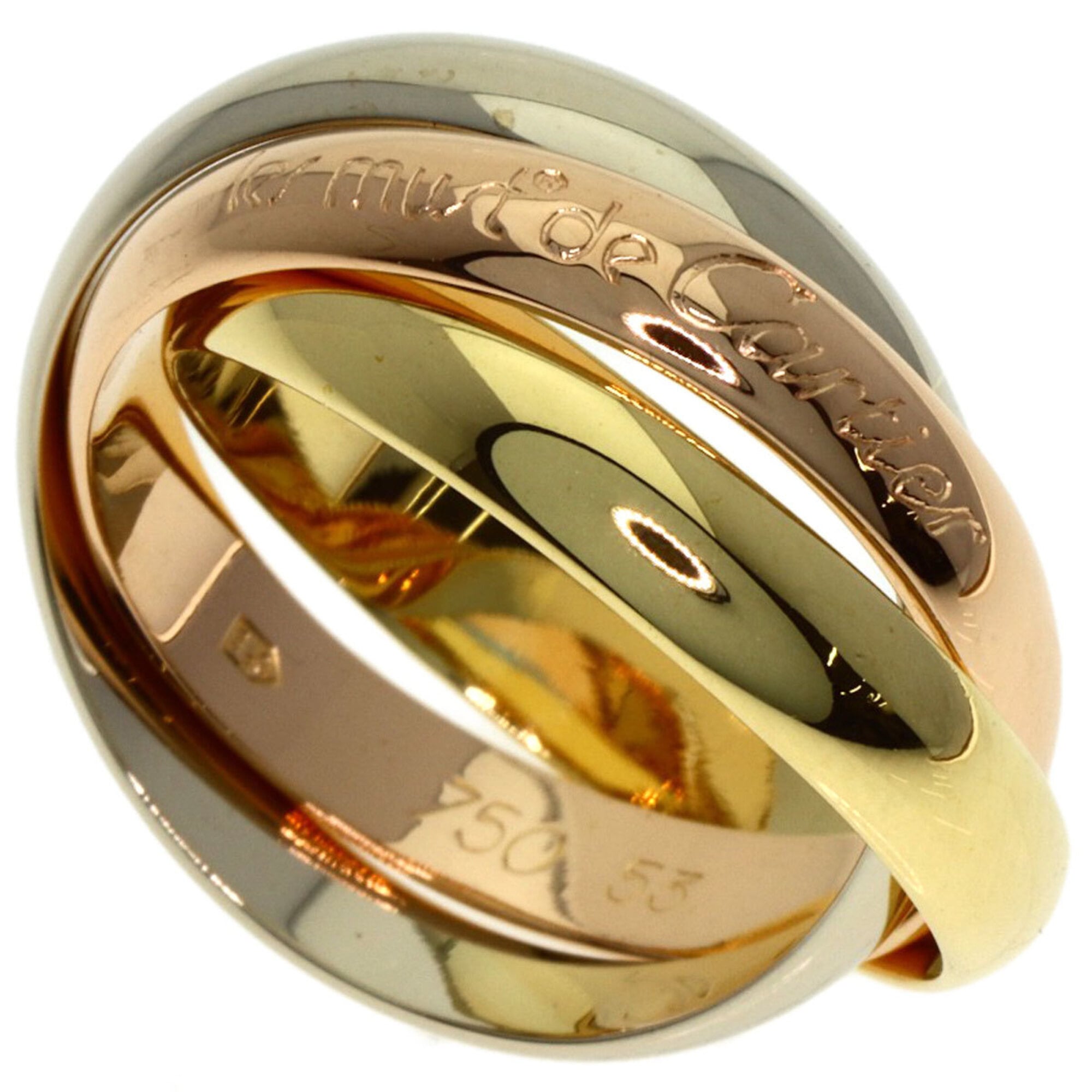 Cartier Trinity Ring, 18K Yellow Gold/18K White Pink Gold, Women\'s, CARTIER