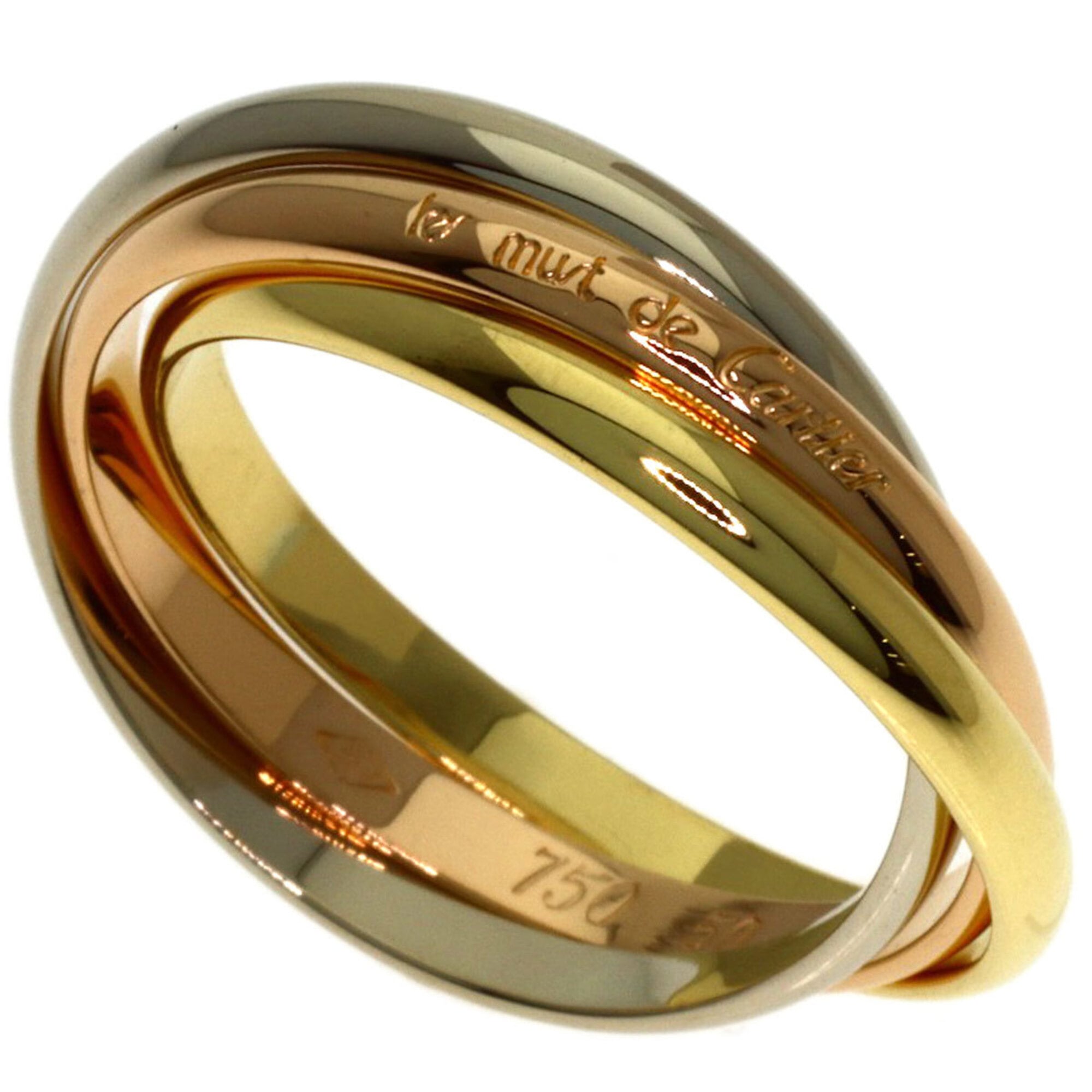 Cartier Trinity XS #50 Ring - 18K Yellow Gold/18K White Pink Gold Women\'s CARTIER