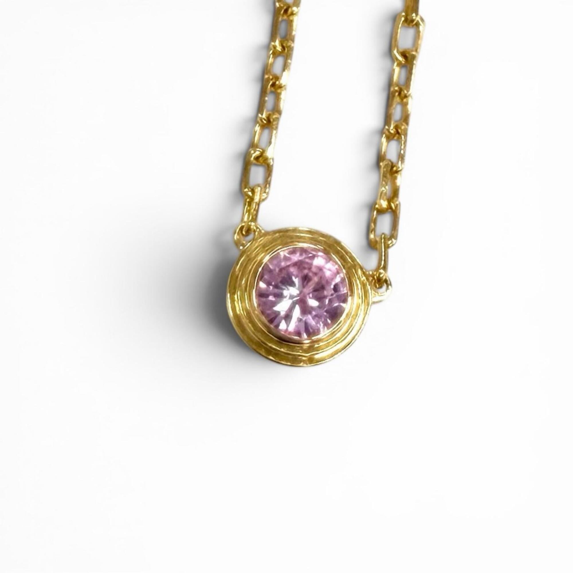 Cartier B7218400 Damour Pendant Pink Sapphire 750 (PG) Necklace, purchased December 2013, Gold, Pink