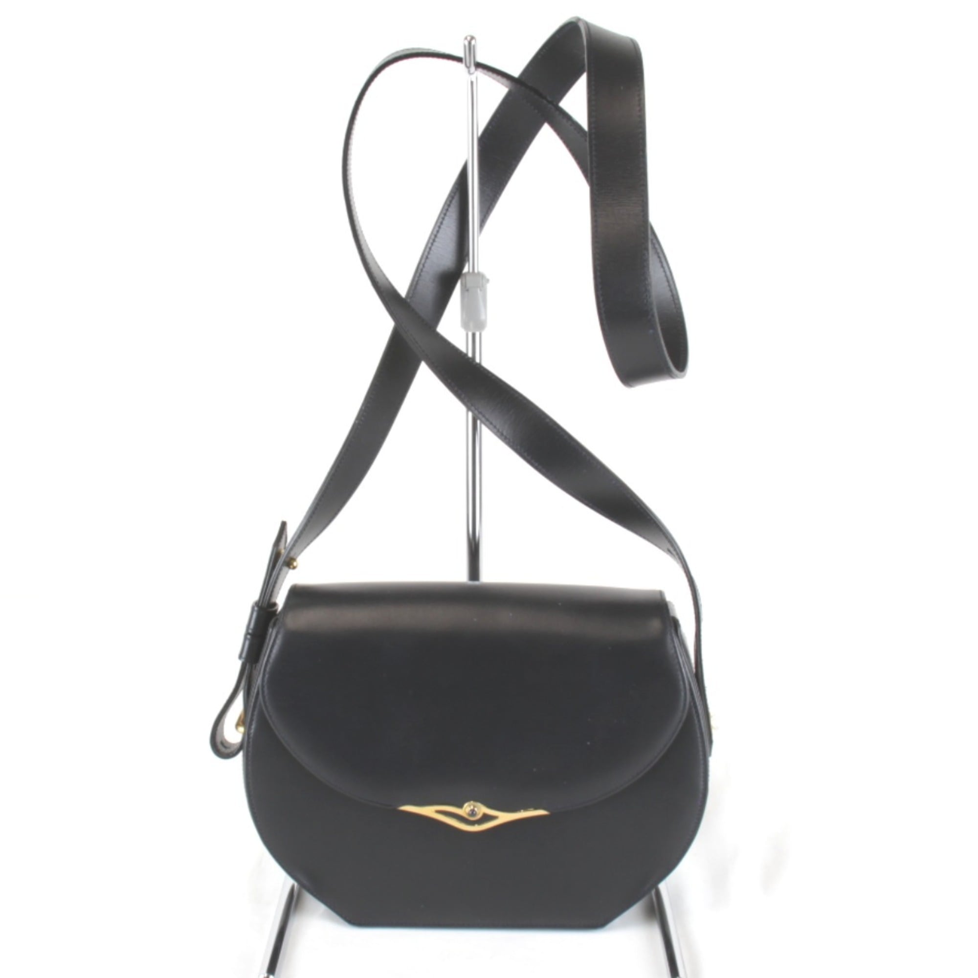 CARTIER Cartier Shoulder Bag Leather Black Women\'s