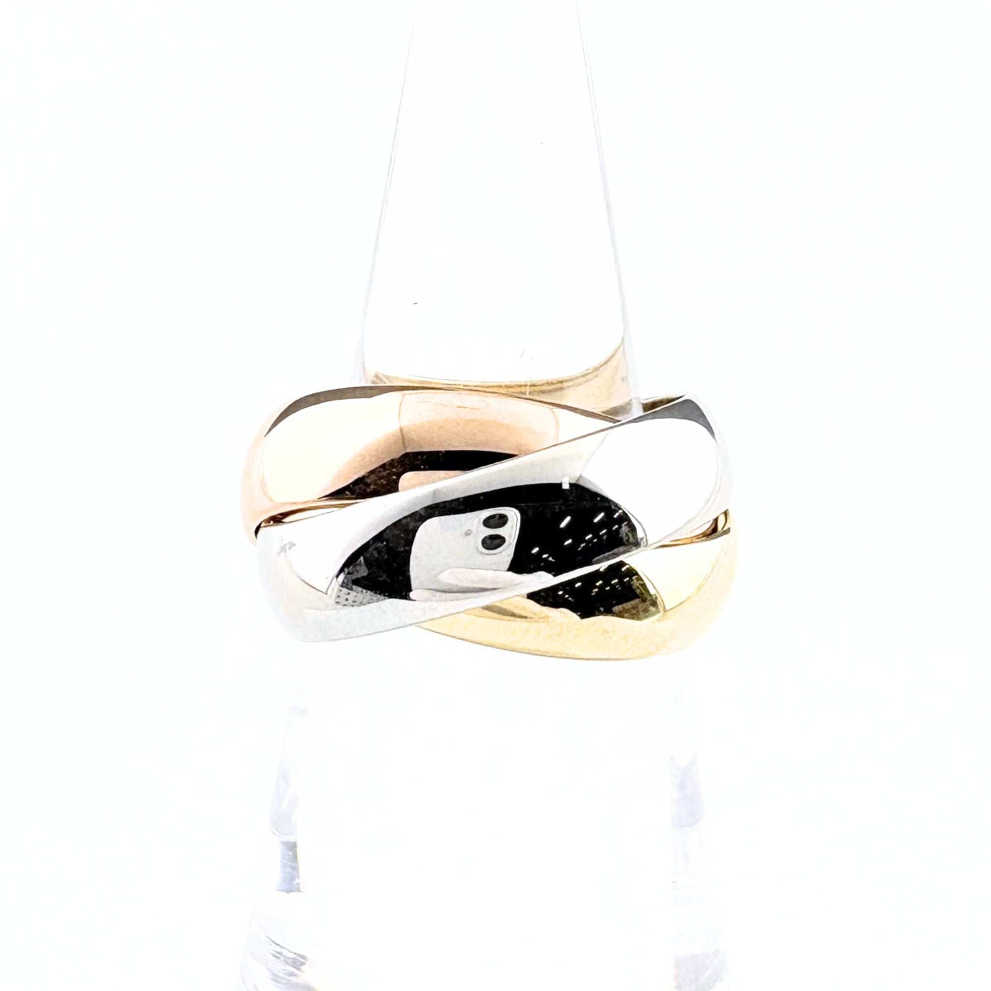 Cartier Trinity Ring, available in yellow gold (YG), white (WG), and pink (PG), 750 series, for wome