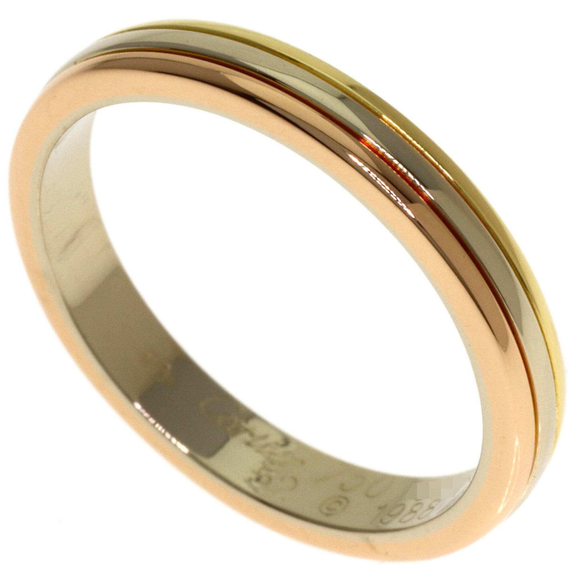 Cartier Three-Color #52 Ring - 18K Yellow Gold/18K White Pink Gold Women\'s CARTIER