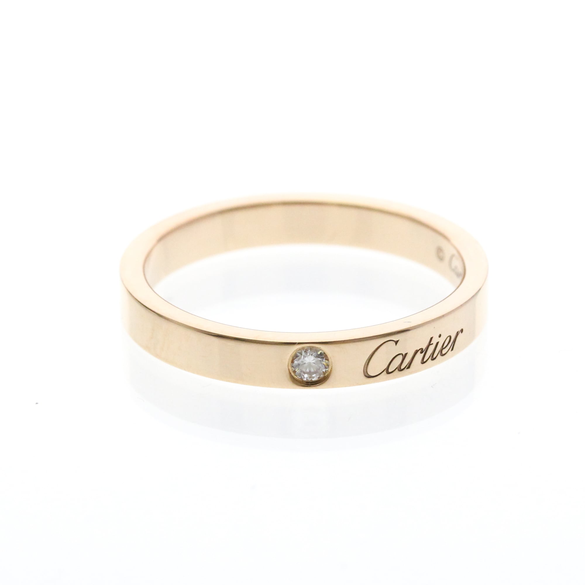 Cartier Cartier C De Cartier Diamond Ring Pink Gold (18K) Fashion Diamond Band Ring Pink Gold