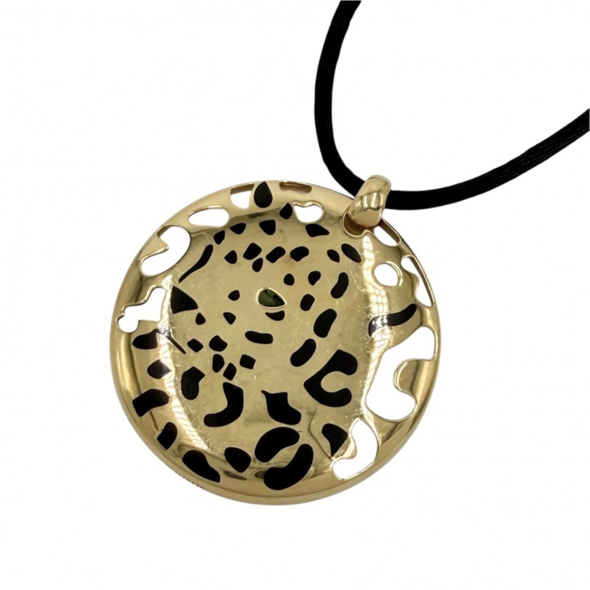Cartier Women\'s Panthère Perage Necklace, Jewelry Accessory, Pendant, Panther Motif, 18K Yellow Gol