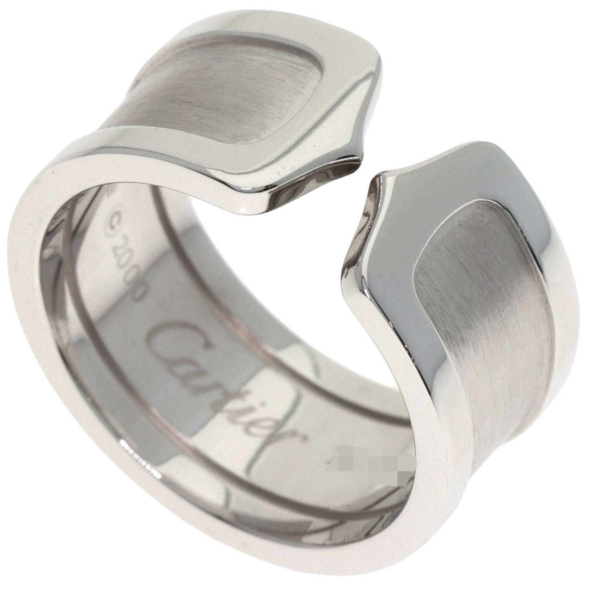 Cartier C2 LM #55 Ring, 18K White Gold, Women\'s, CARTIER