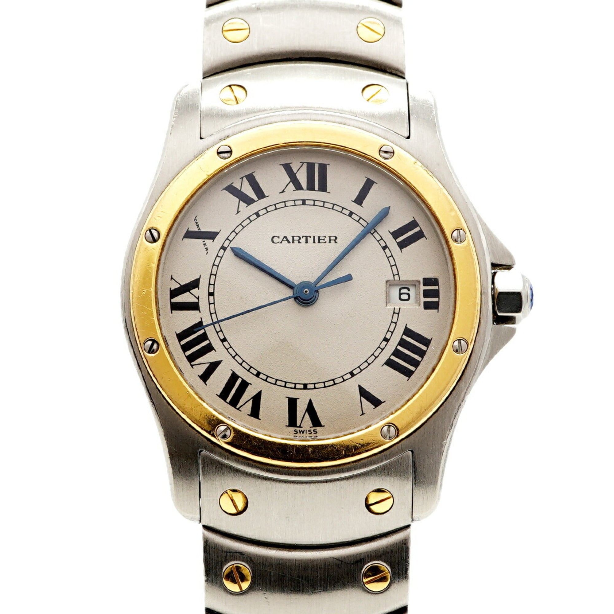 Cartier Santos Ronde MM W20037R3 Ivory Dial Watch (Boys\' Size)