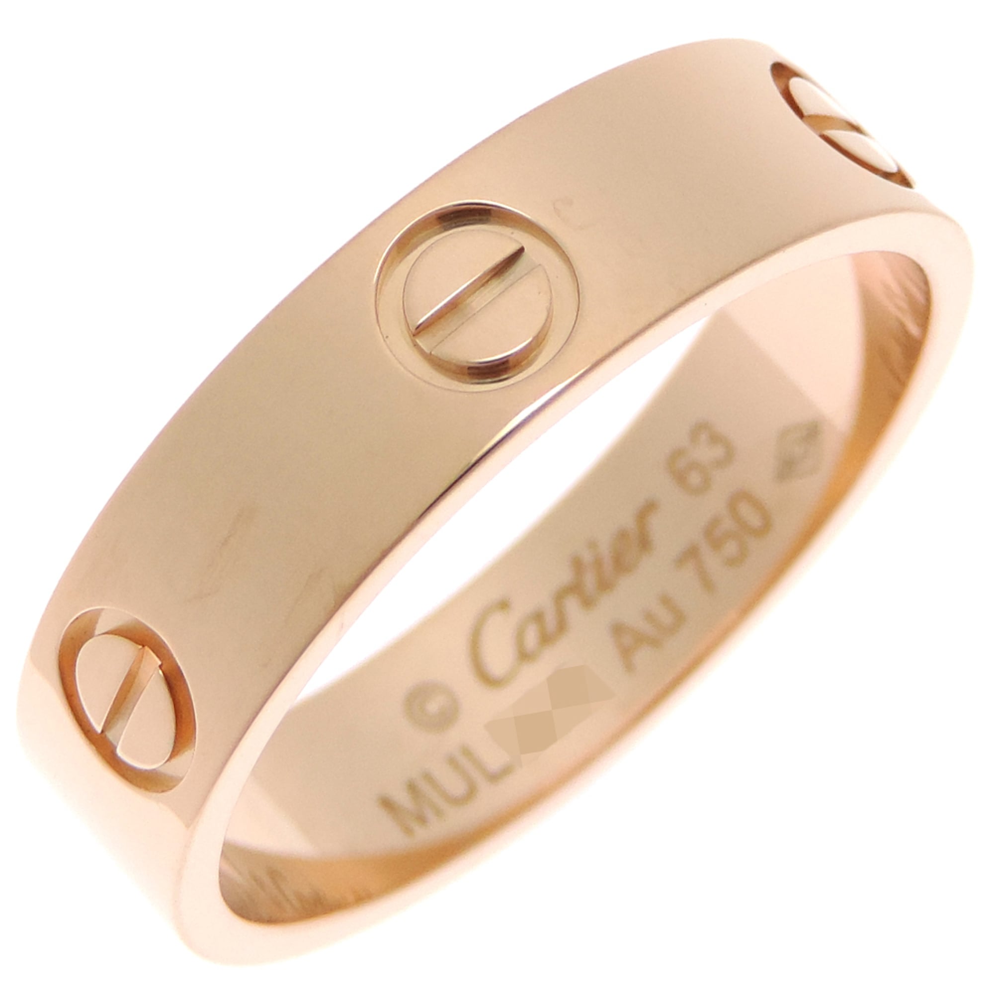 Cartier Love Classic Model #63 Women\'s/Men\'s Ring B4084800 750 Pink Gold
