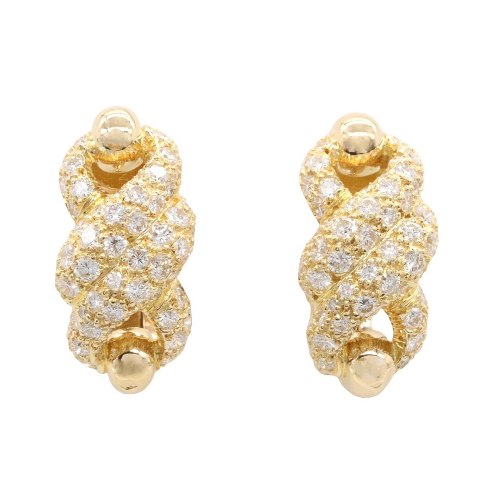 Cartier Tornado Diamond Earrings - 18K (Yellow Gold) Women\'s Gold Tone Clear