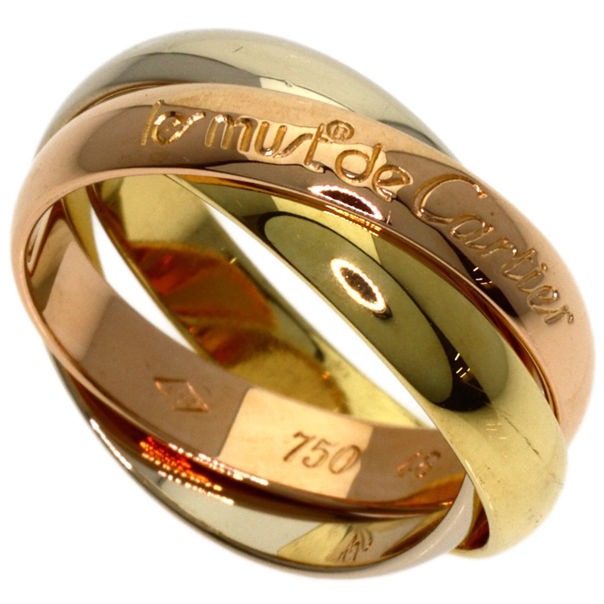 Cartier Trinity #48 Ring - 18K Yellow Gold/18K White Pink Gold Women\'s CARTIER