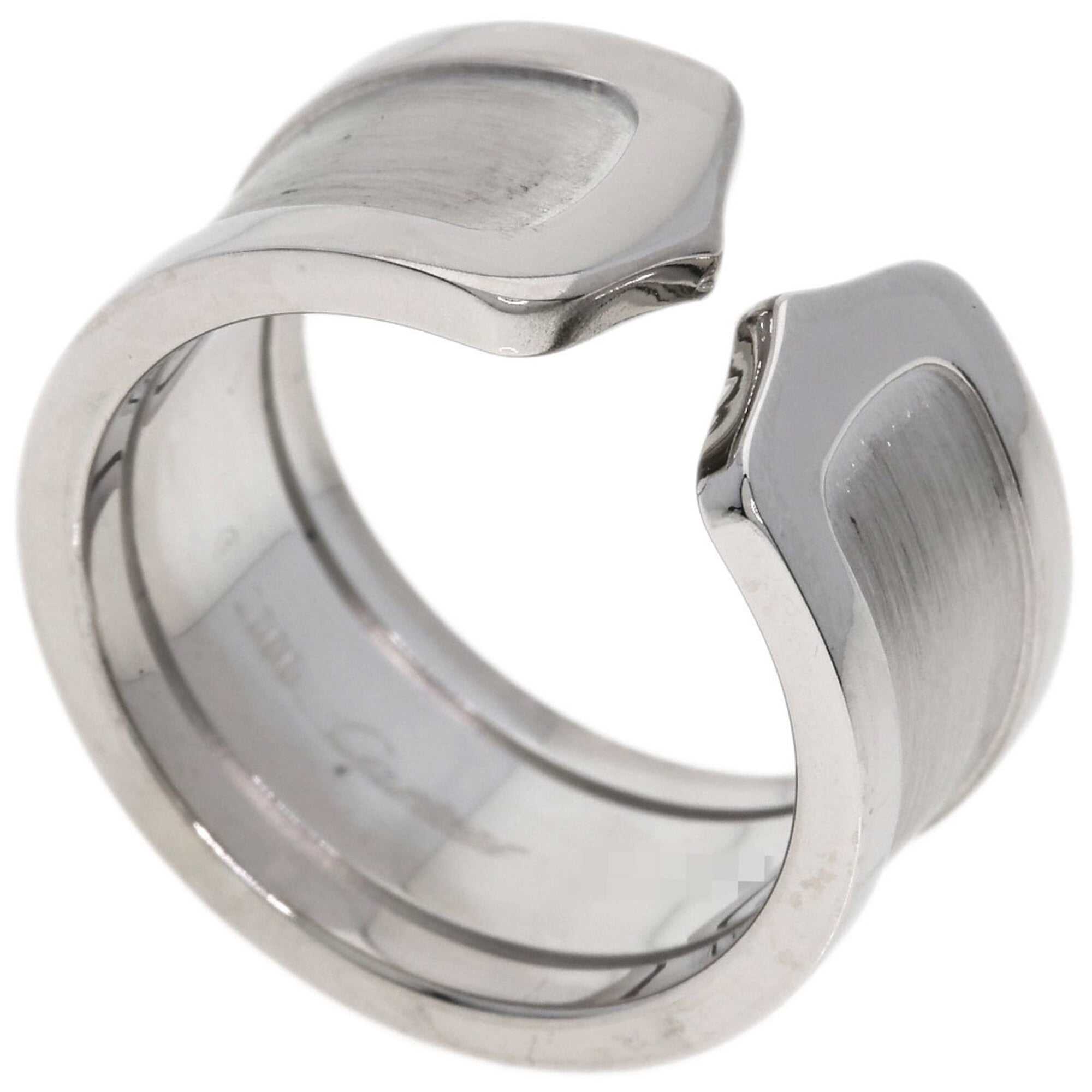 Cartier C2 Ring #53, 18K White Gold, Women\'s Ring, CARTIER