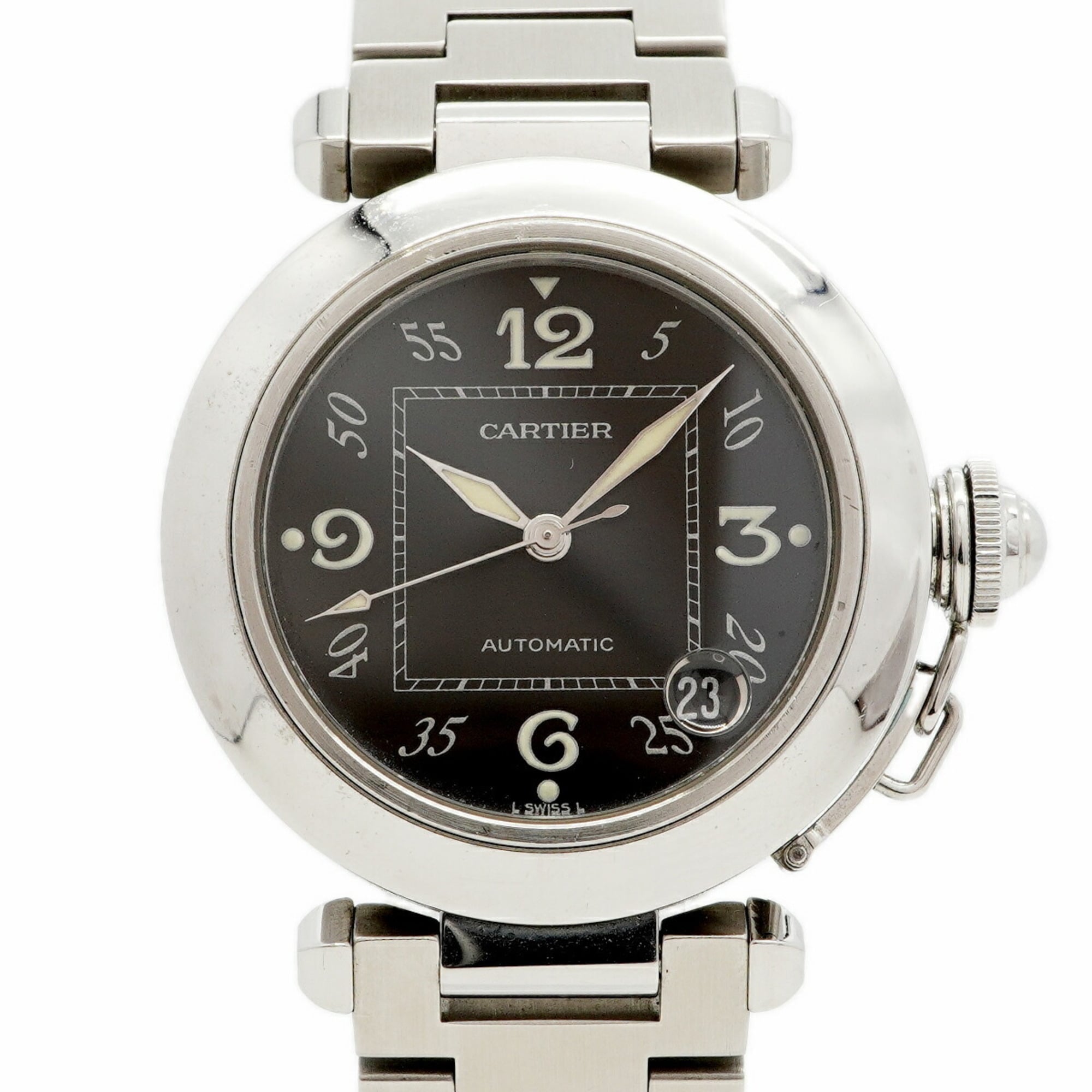 Cartier Pasha C W31043M7 Black Dial Men\'s Watch