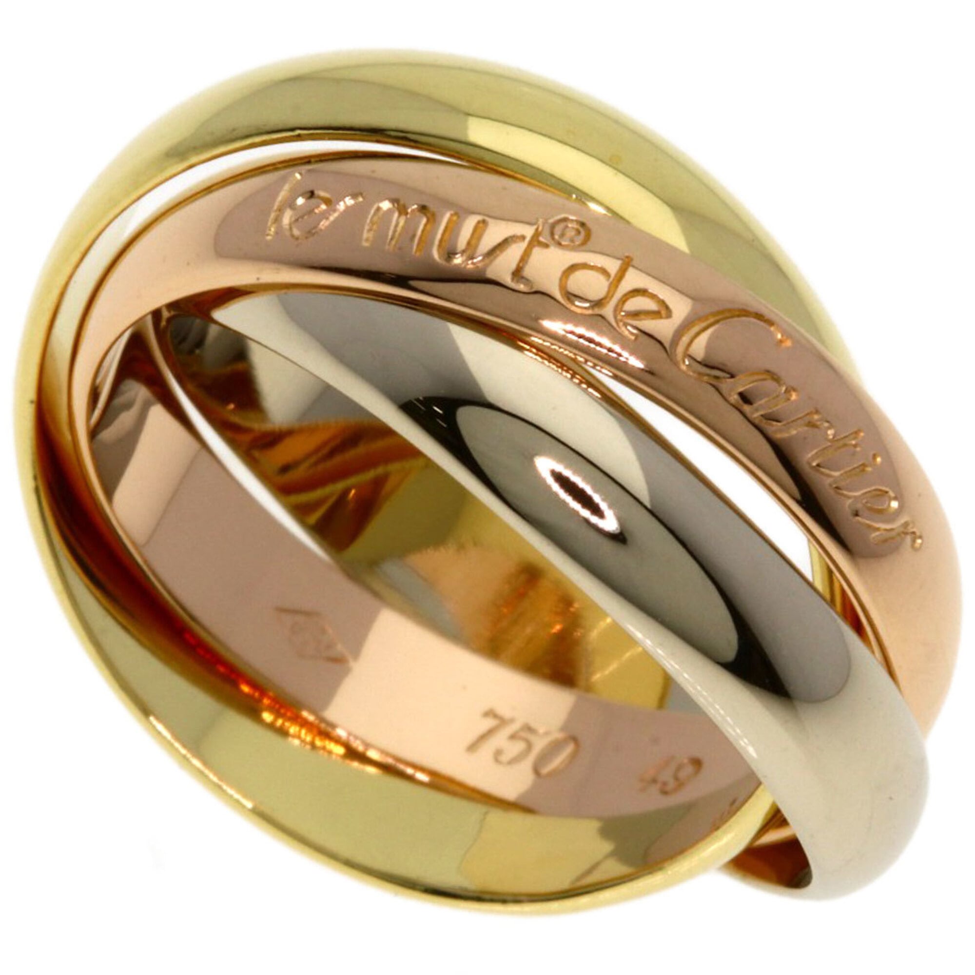 Cartier Trinity #49 Ring - 18K Yellow Gold/18K White Pink Gold Women\'s CARTIER