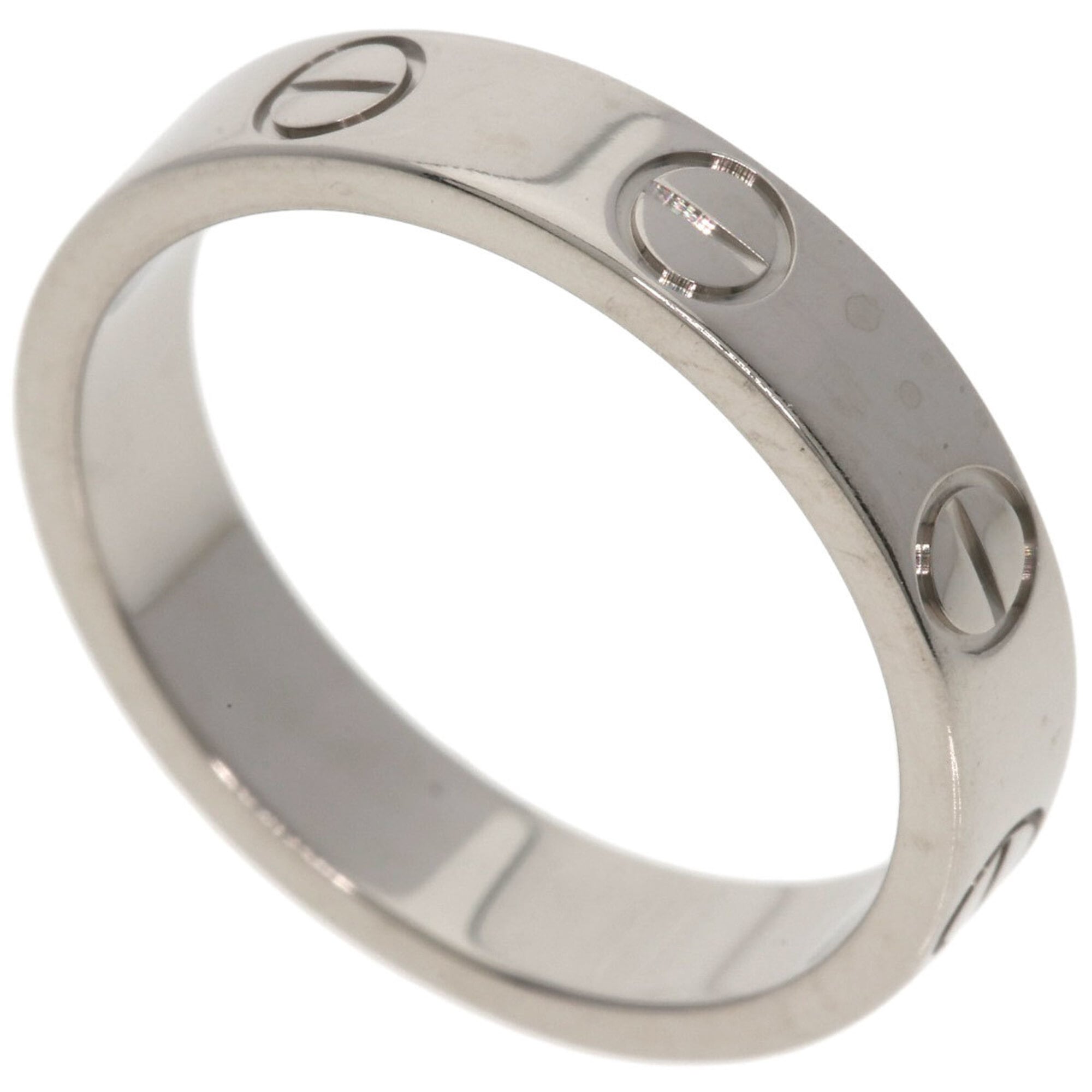 Cartier Mini Love Ring #48, 18K White Gold, Women\'s Ring, CARTIER