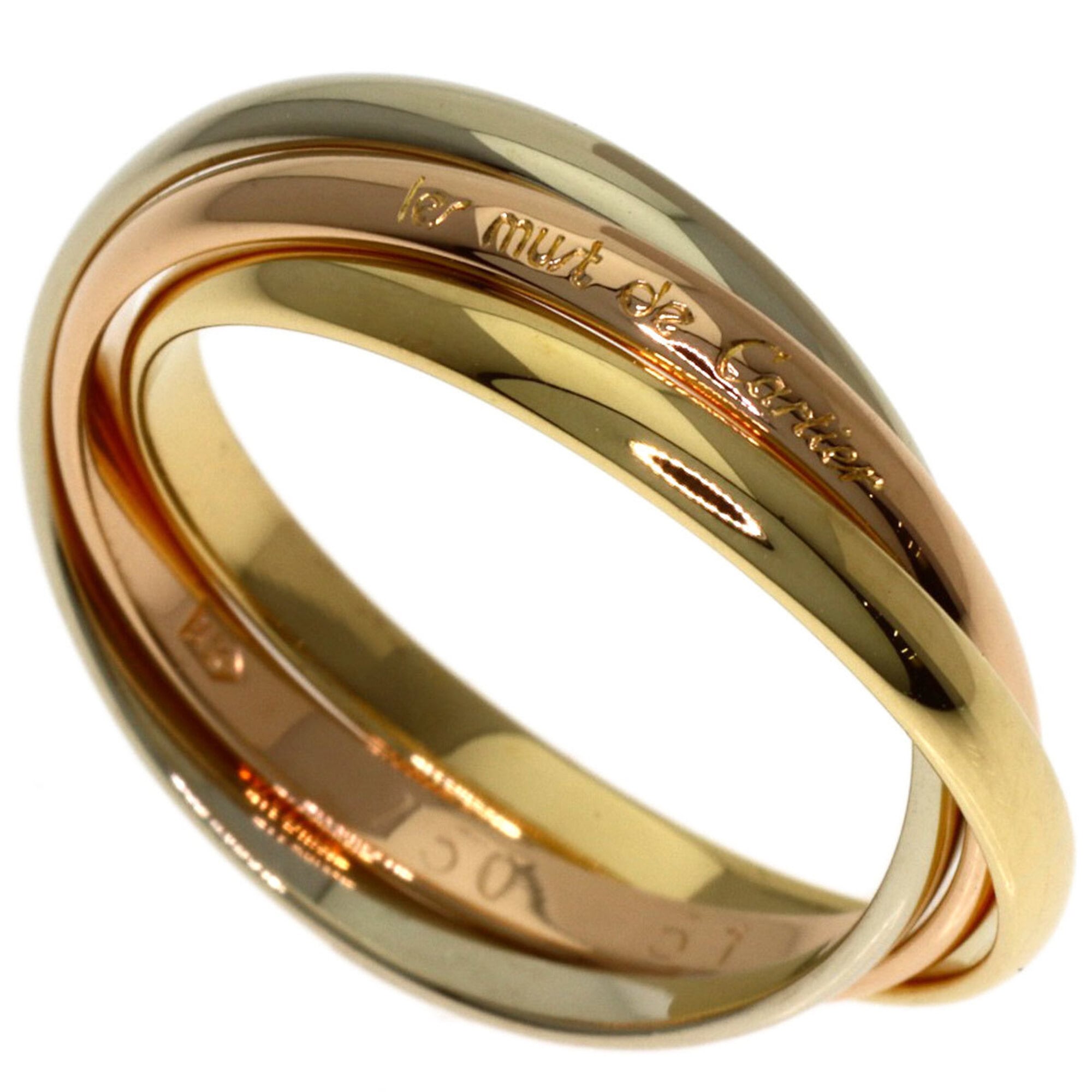 Cartier Trinity XS #51 Ring - 18K Yellow Gold/18K White Pink Gold Women\'s CARTIER