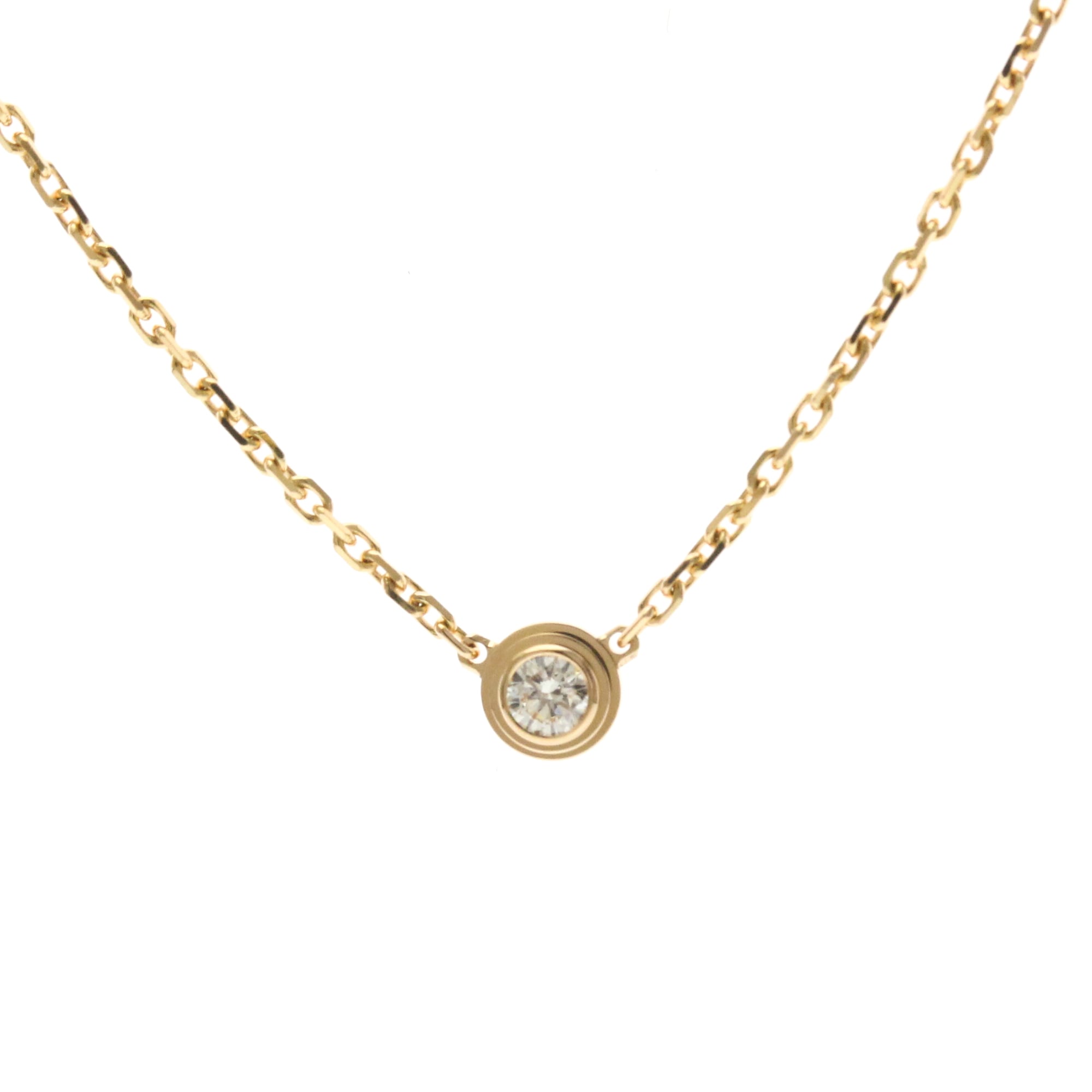 Cartier Damour Diamond Necklace XS Pink Gold (18K) Diamond Men,Women Fashion Pendant Necklace (Pink