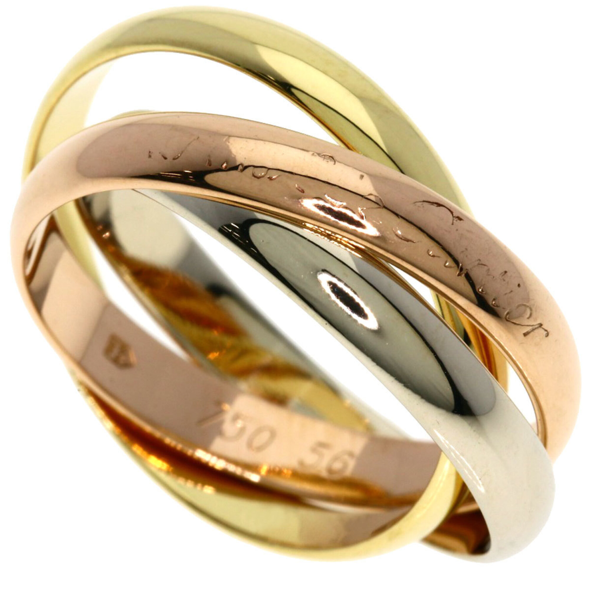 Cartier Trinity #56 Ring - 18K Yellow Gold/18K Pink White Gold Women\'s CARTIER