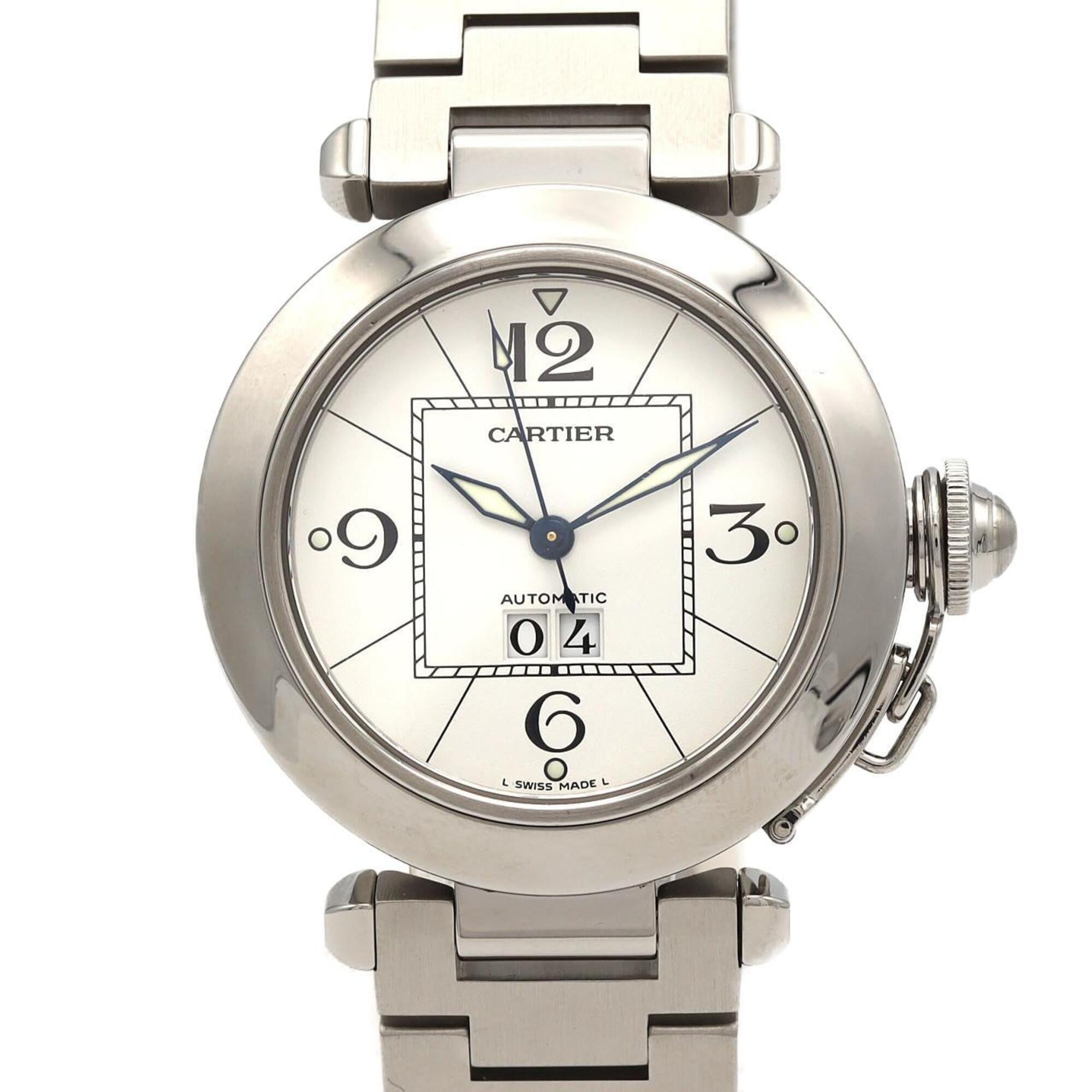Cartier Pasha C Grande Date W31055M7 Stainless Steel Automatic Watch