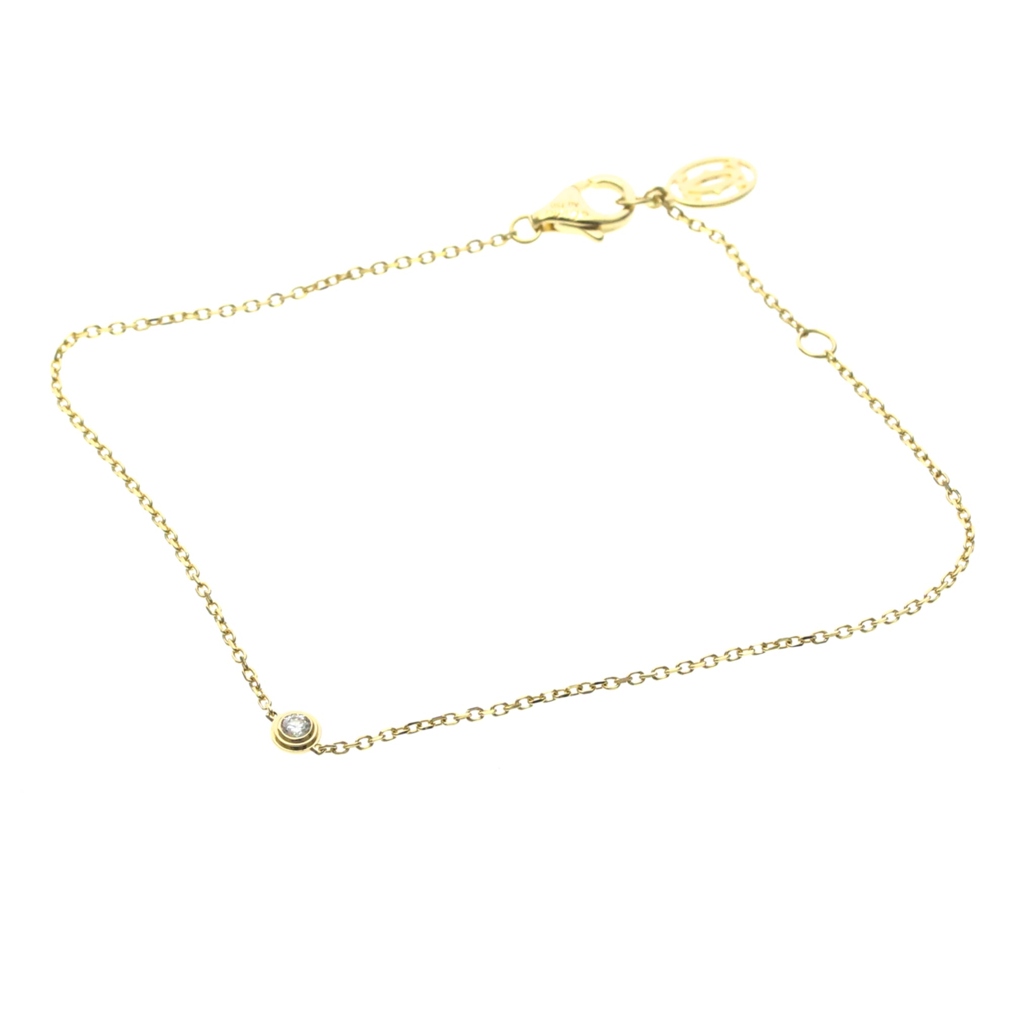 Cartier Damour Diamond Bracelet XS Yellow Gold (18K) Diamond Charm Bracelet Gold