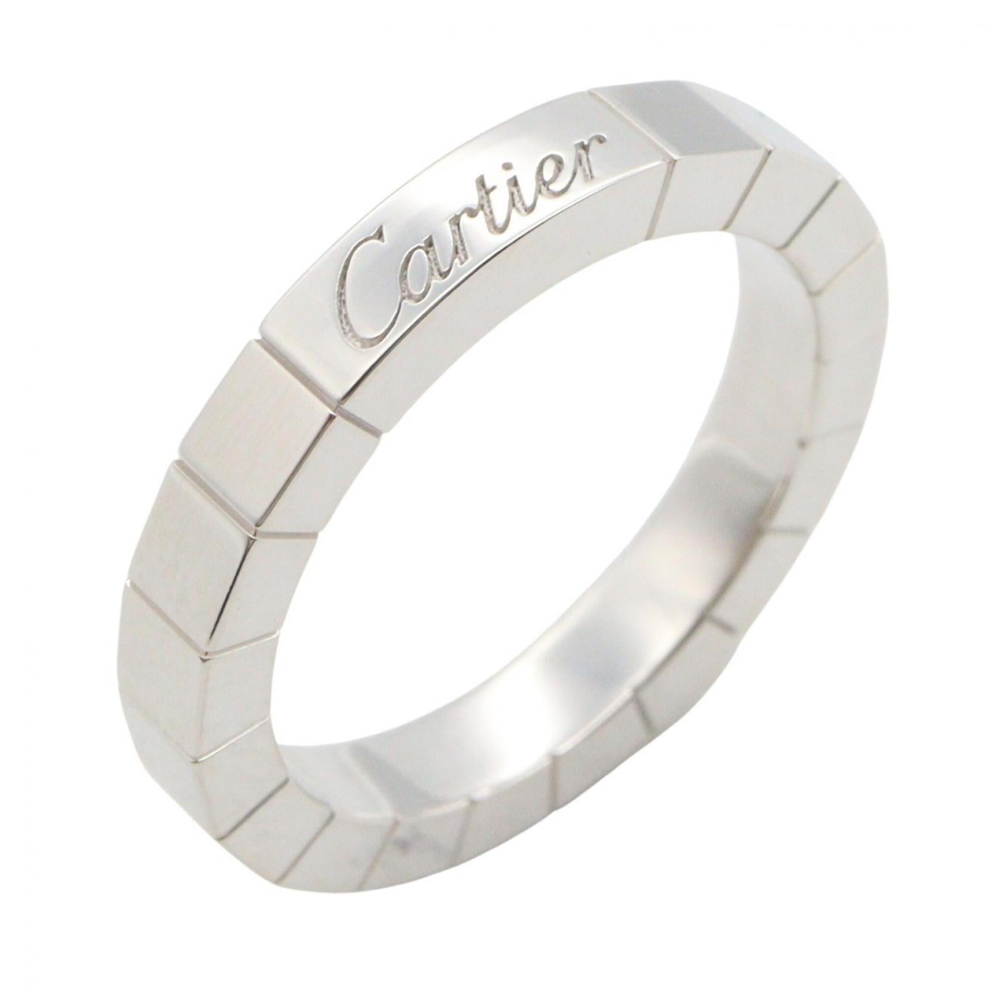 Cartier Lanieres Ring, 18K White Gold (18KWG), Men\'s/Women\'s, Silver Tone