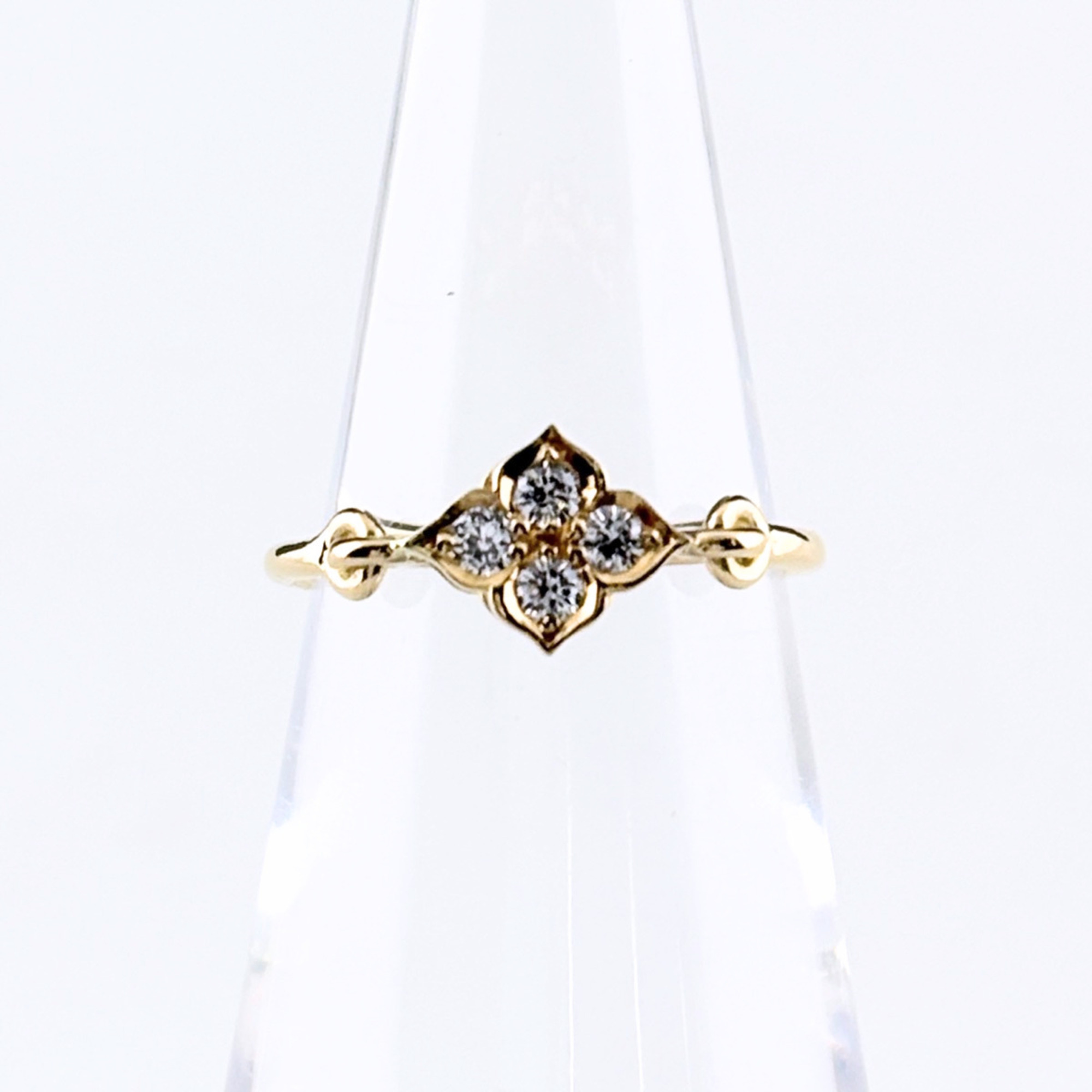 Cartier Hindu Ring, Yellow Gold (YG), 6.5 oz., with small diamonds, for women.