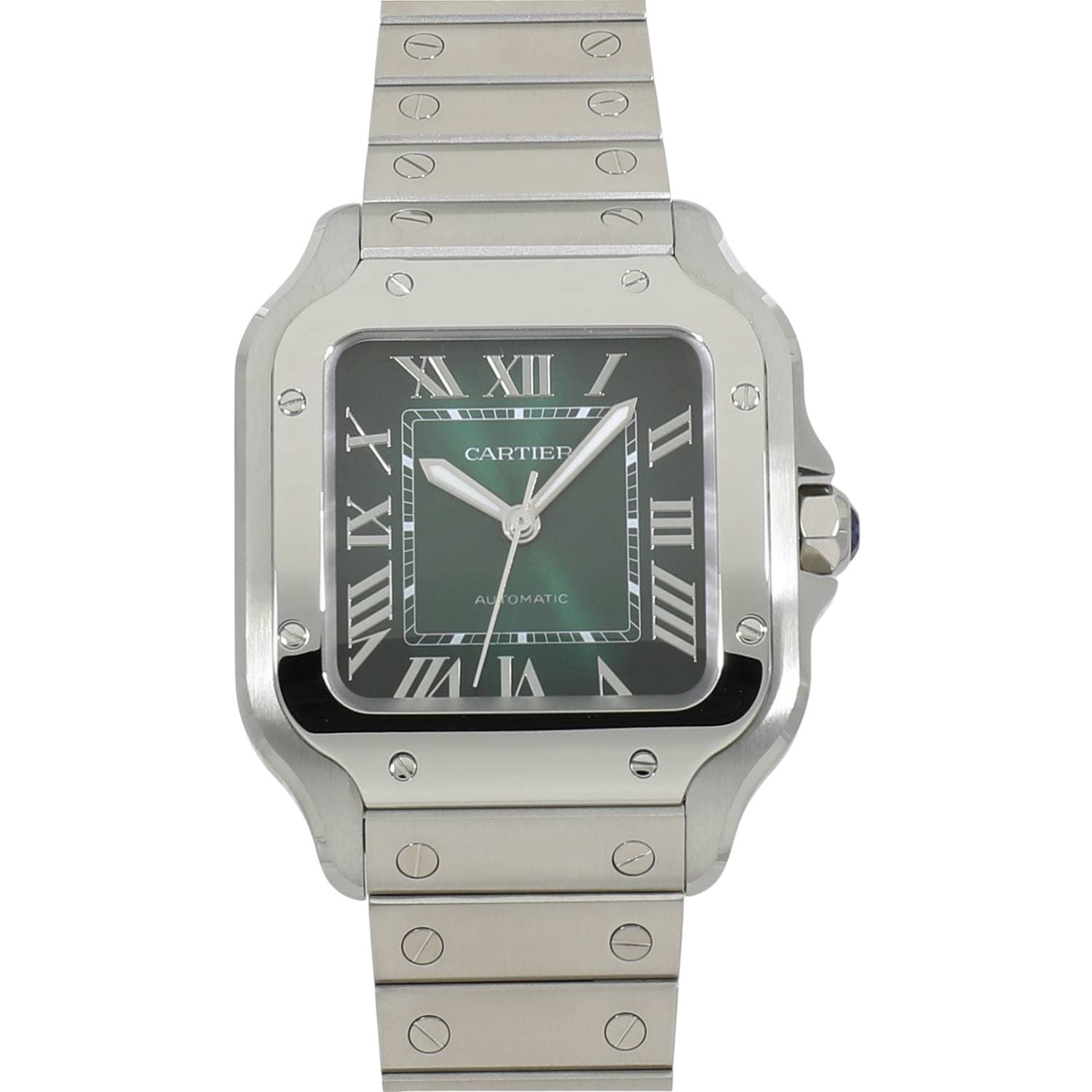 2026 [LNIB] CARTIER MM SANTOS DE CARTIER MM WSSA0061 SMOKY GREEN Watch Ref: WSSA0061
